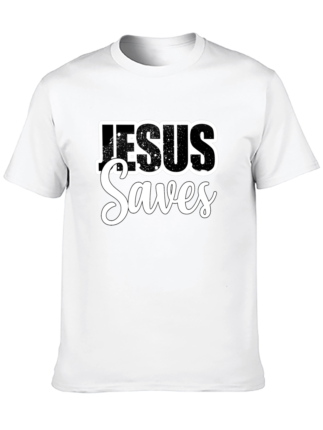 Jesus Saves Black Graphic T-Shirt