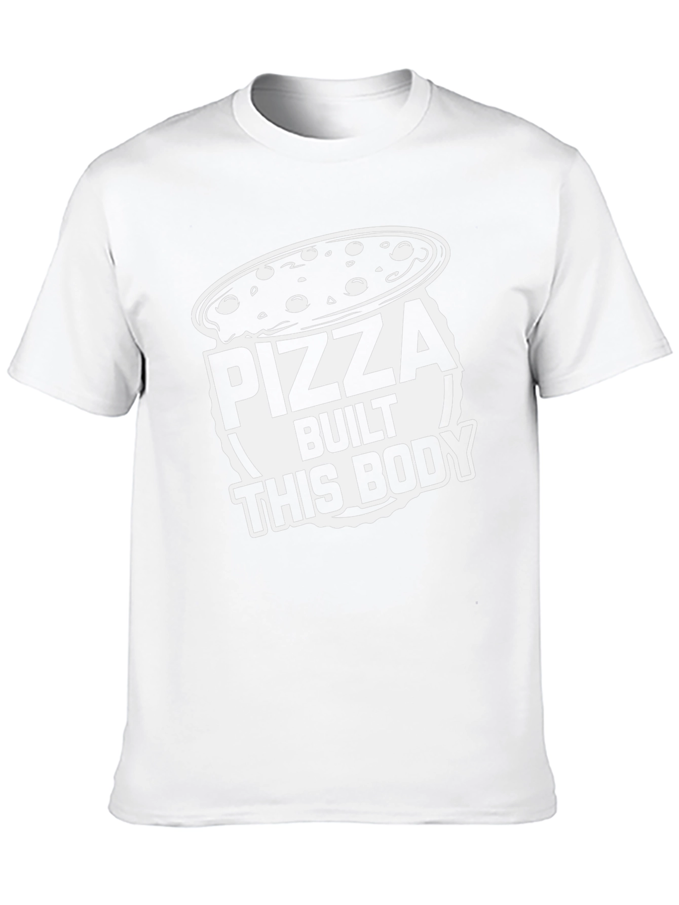 Pizza Built This Body Funny Graphic Tee