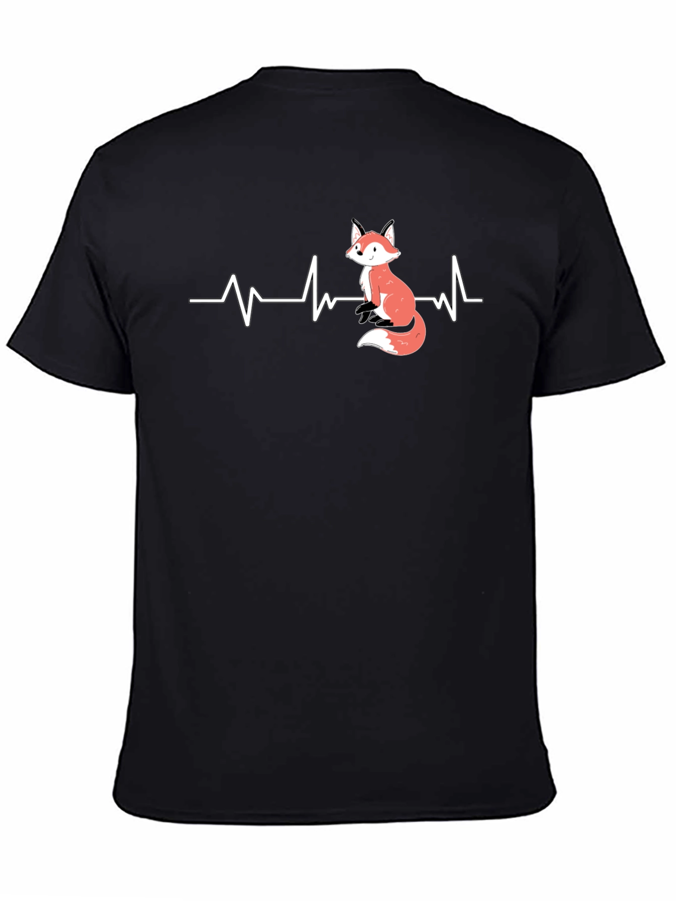 Fox Heartbeat Graphic Tee - Cute Animal Lover Shirt