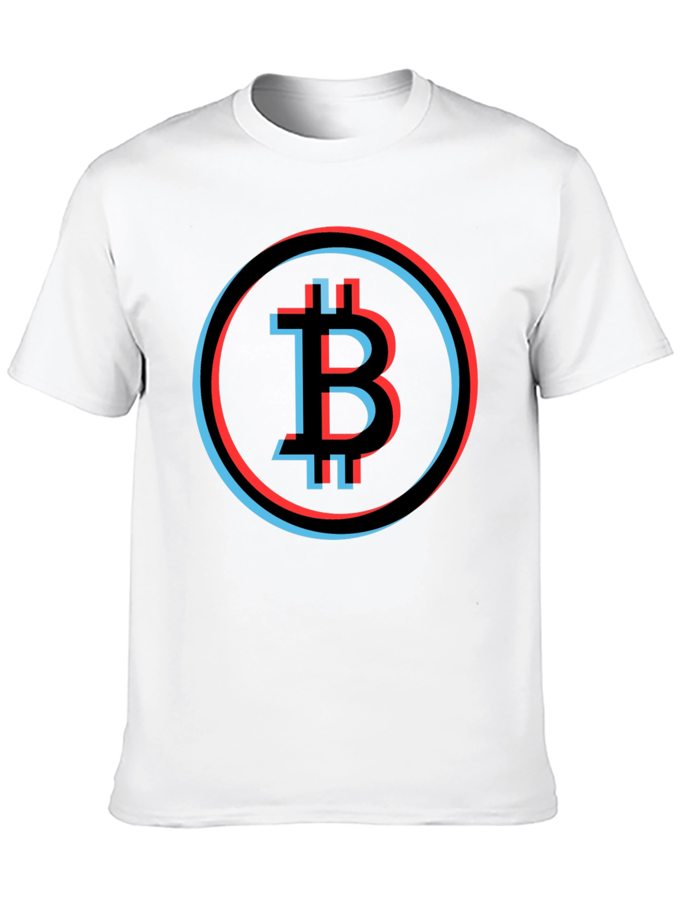 Bitcoin Glitch Graphic Tee - Crypto Currency Fashion