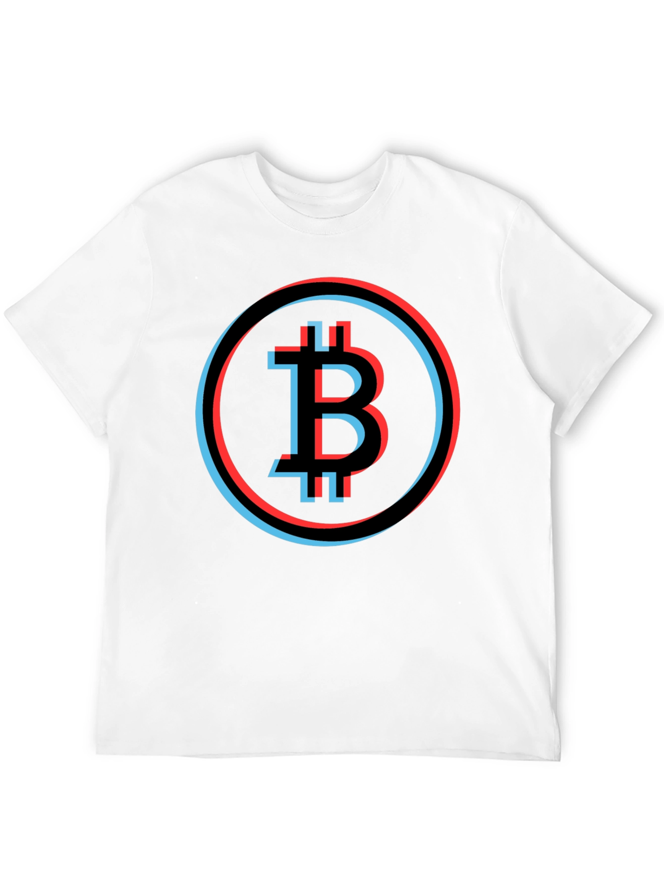 Bitcoin Glitch Graphic Tee - Crypto Currency Fashion