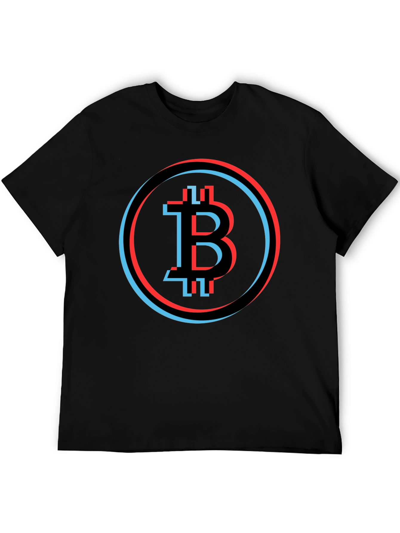 Bitcoin Glitch Graphic Tee - Crypto Currency Fashion