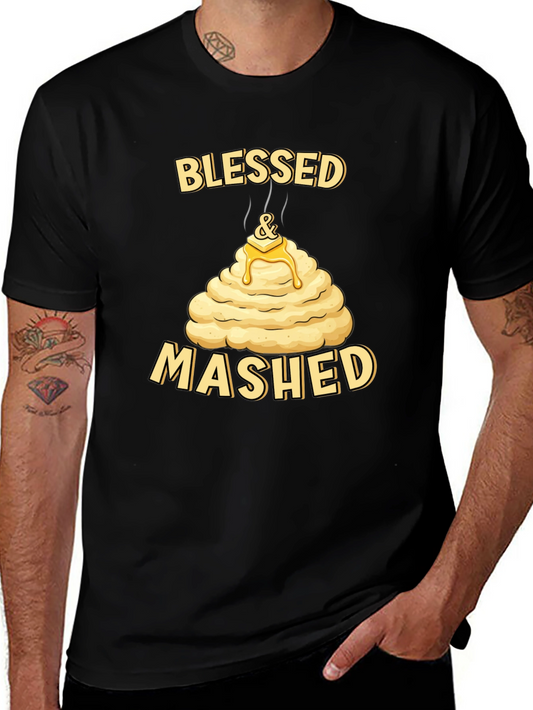 Blessed and Mashed T-Shirt Funny Thanksgiving Tee