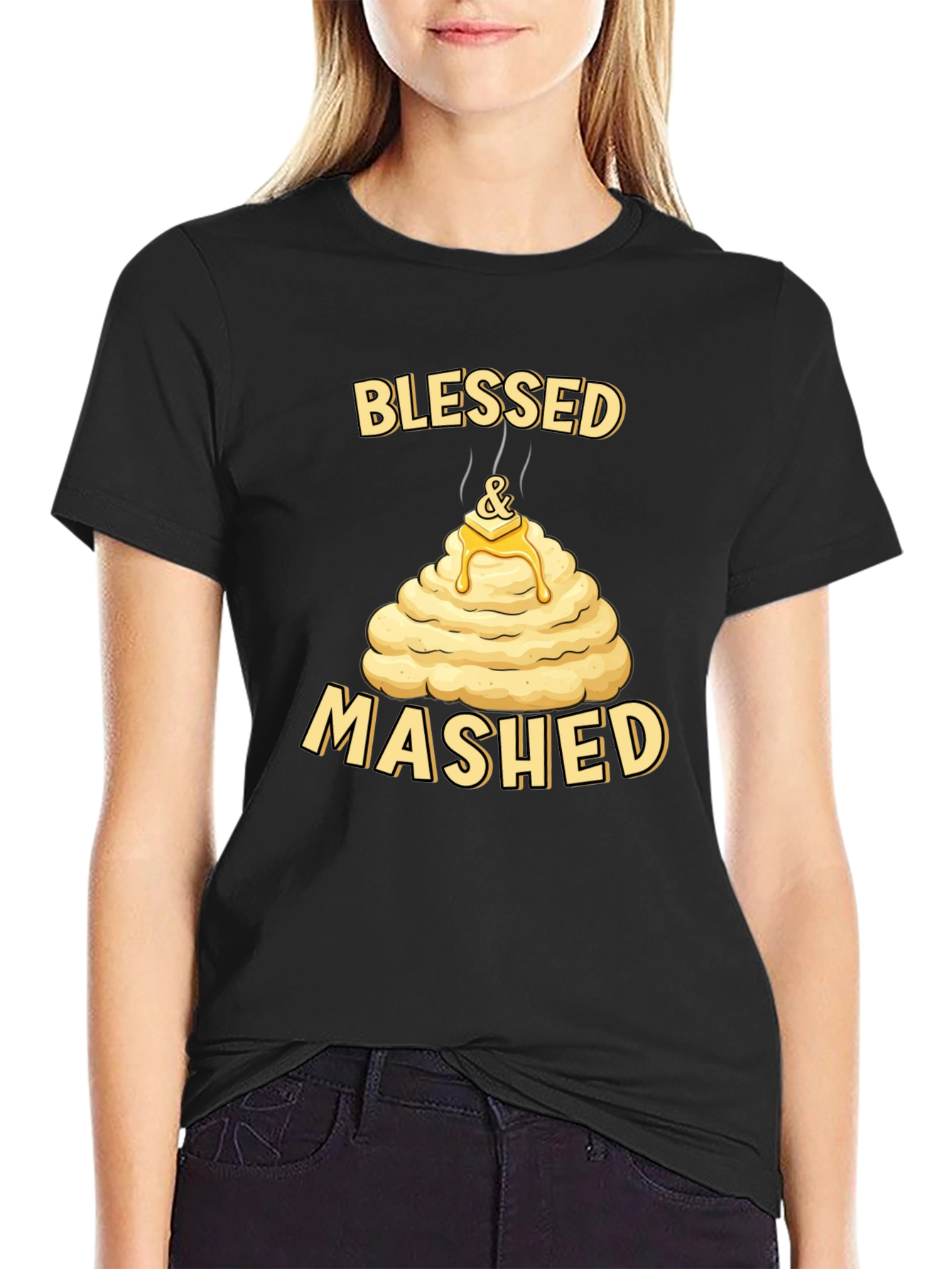 Blessed and Mashed T-Shirt Funny Thanksgiving Tee