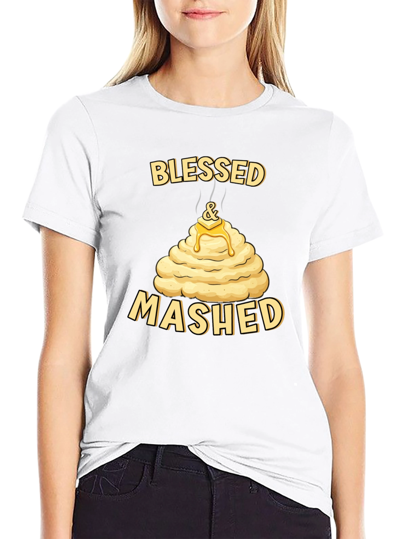 Blessed and Mashed T-Shirt Funny Thanksgiving Tee