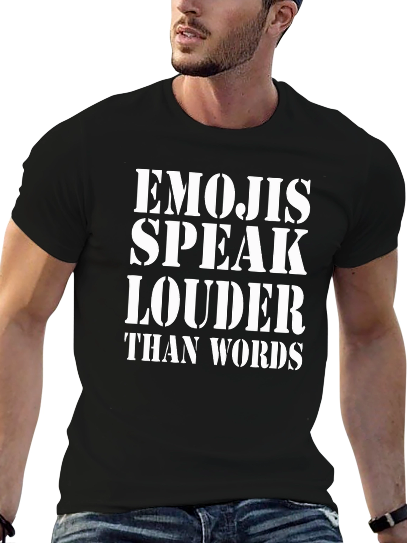 Emojis Speak Louder Than Words Graphic Tee