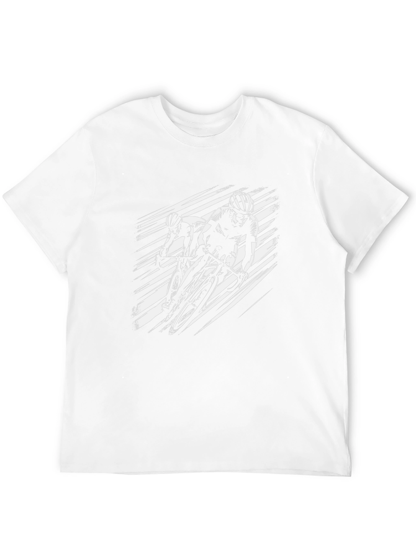 Cycling Race Graphic Tee - Black Cotton T-Shirt