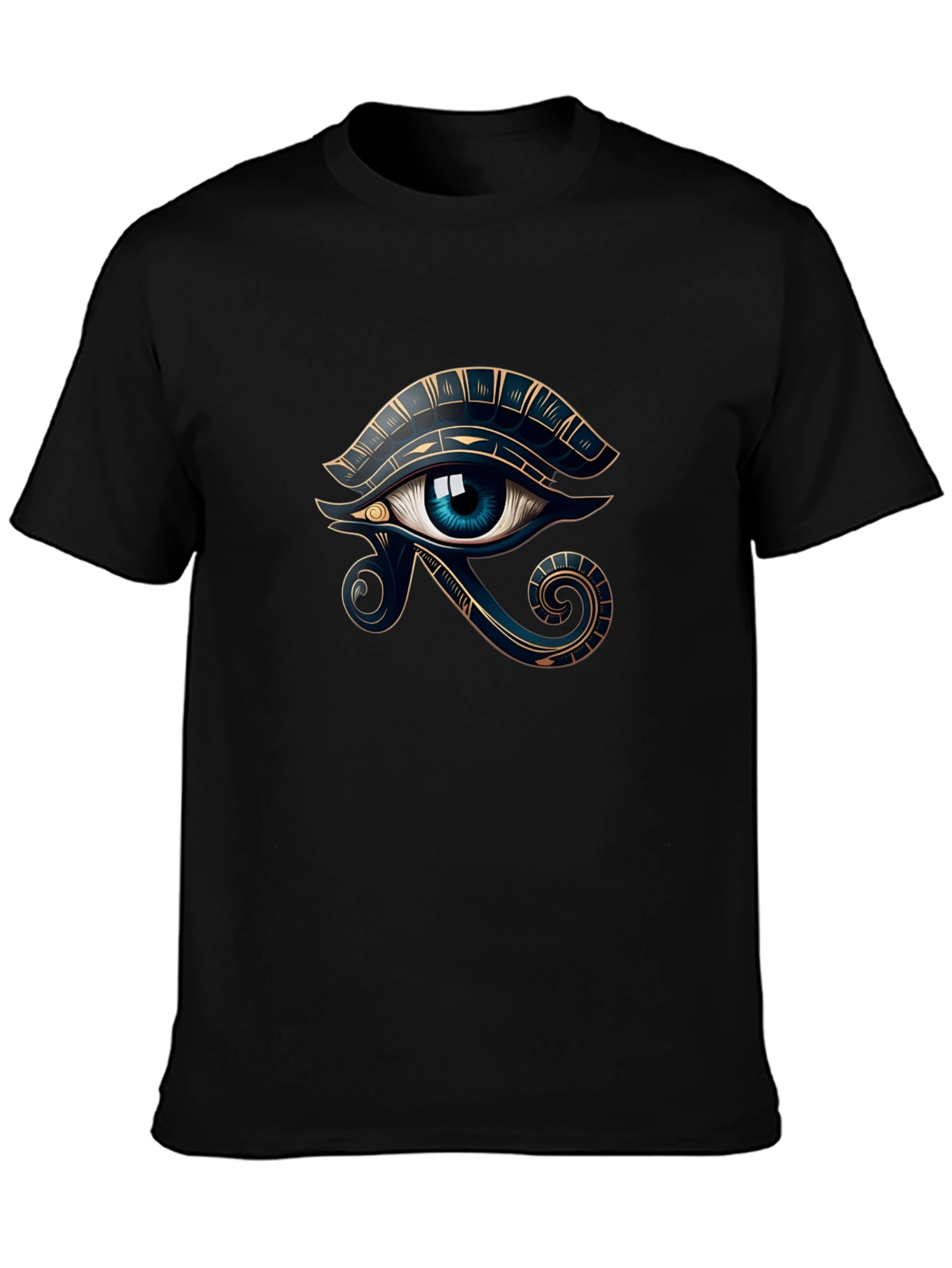 Eye of Horus Black Tee - Egyptian Symbol