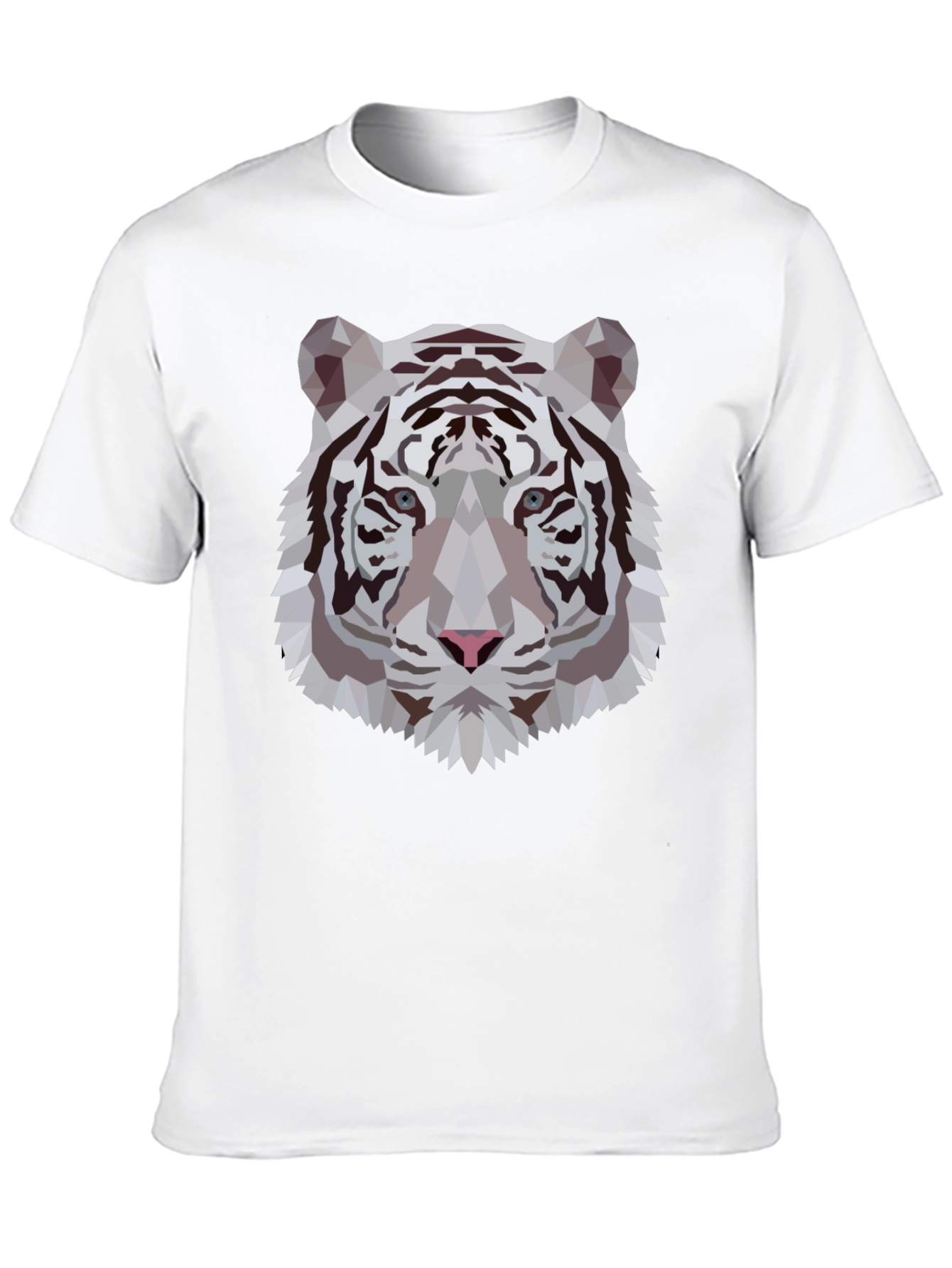 Geometric Tiger Graphic Tee - Stylish Black T-Shirt