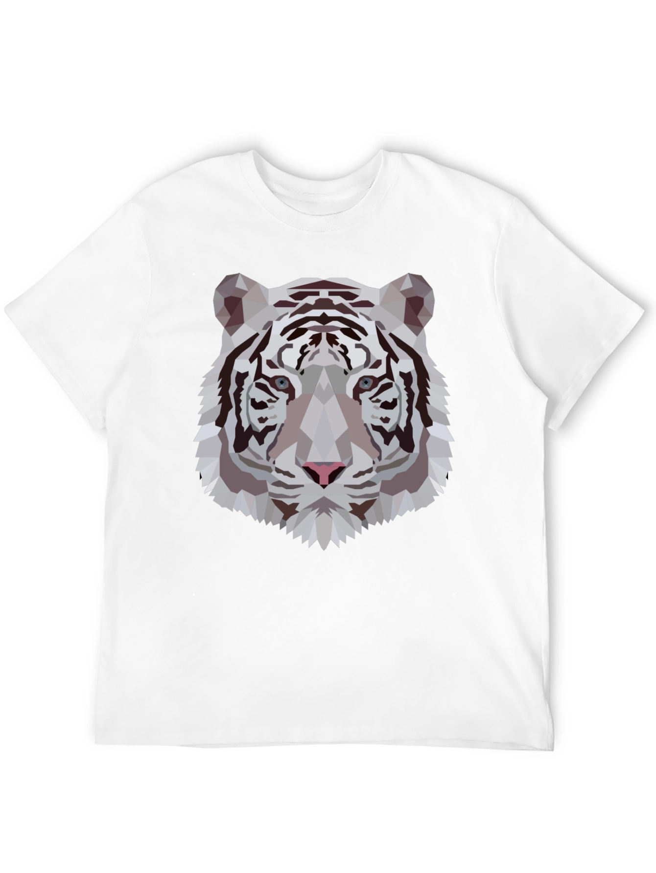 Geometric Tiger Graphic Tee - Stylish Black T-Shirt