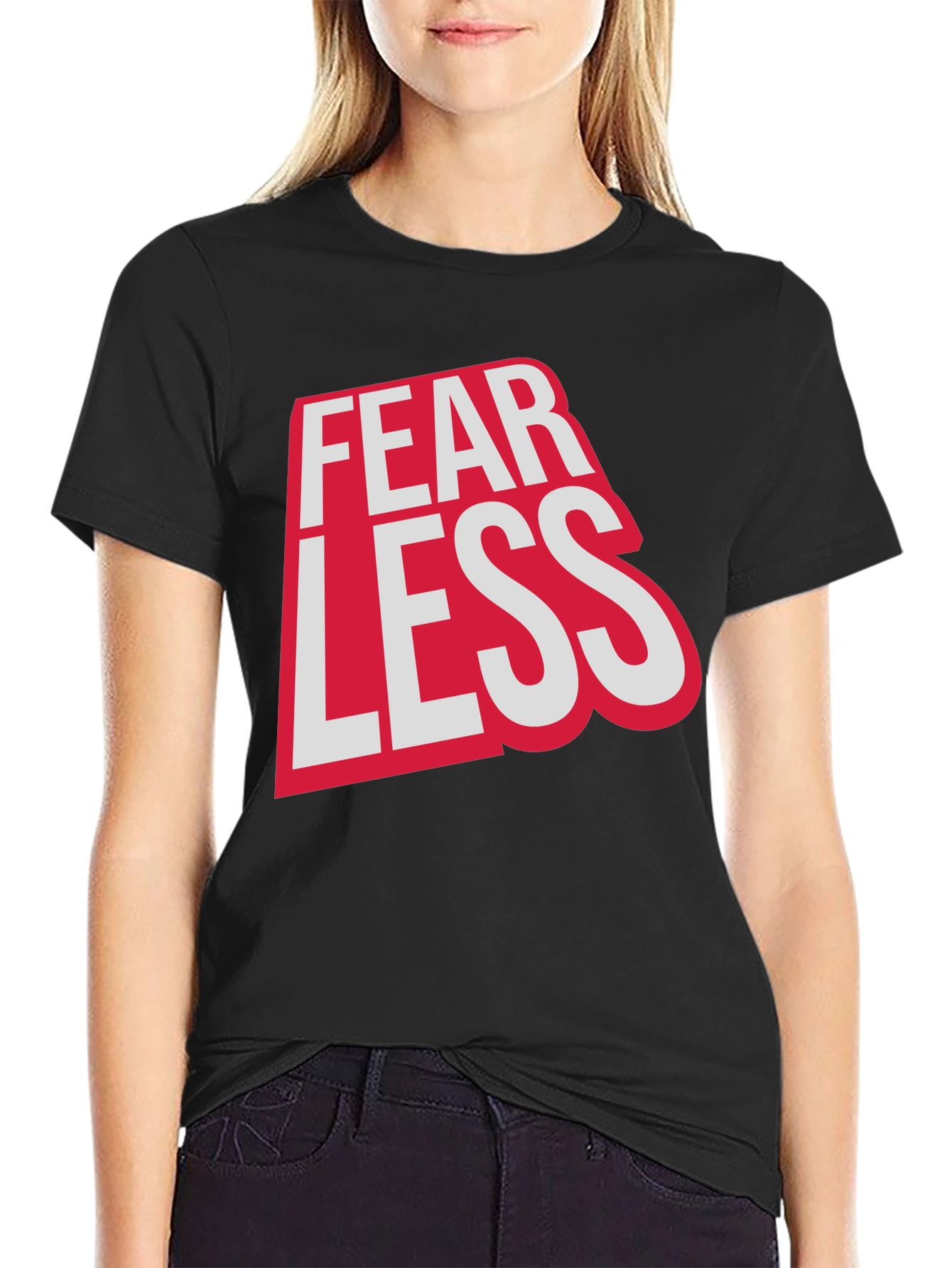 Fearless Graphic Print Crew Neck Tee
