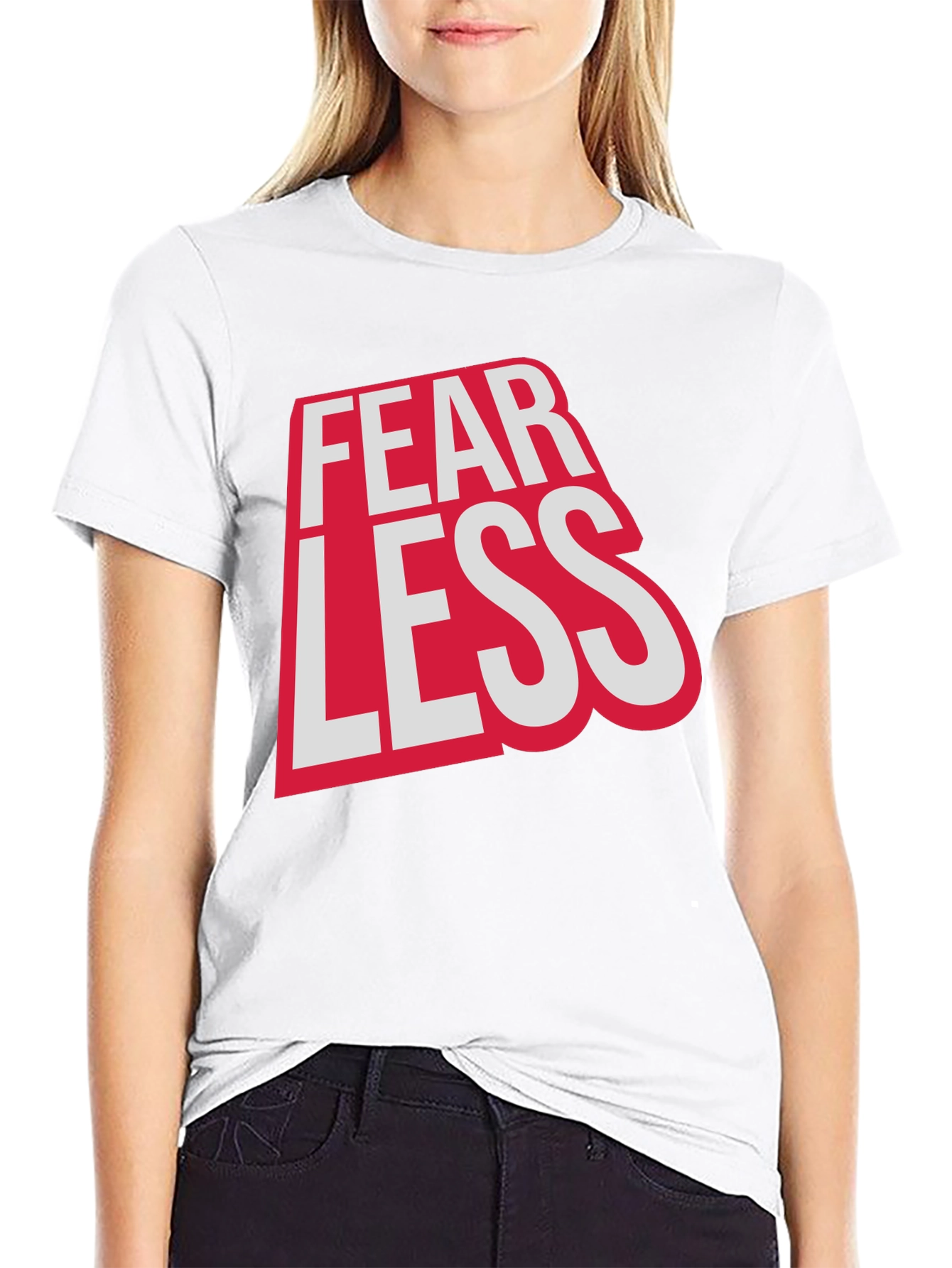 Fearless Graphic Print Crew Neck Tee