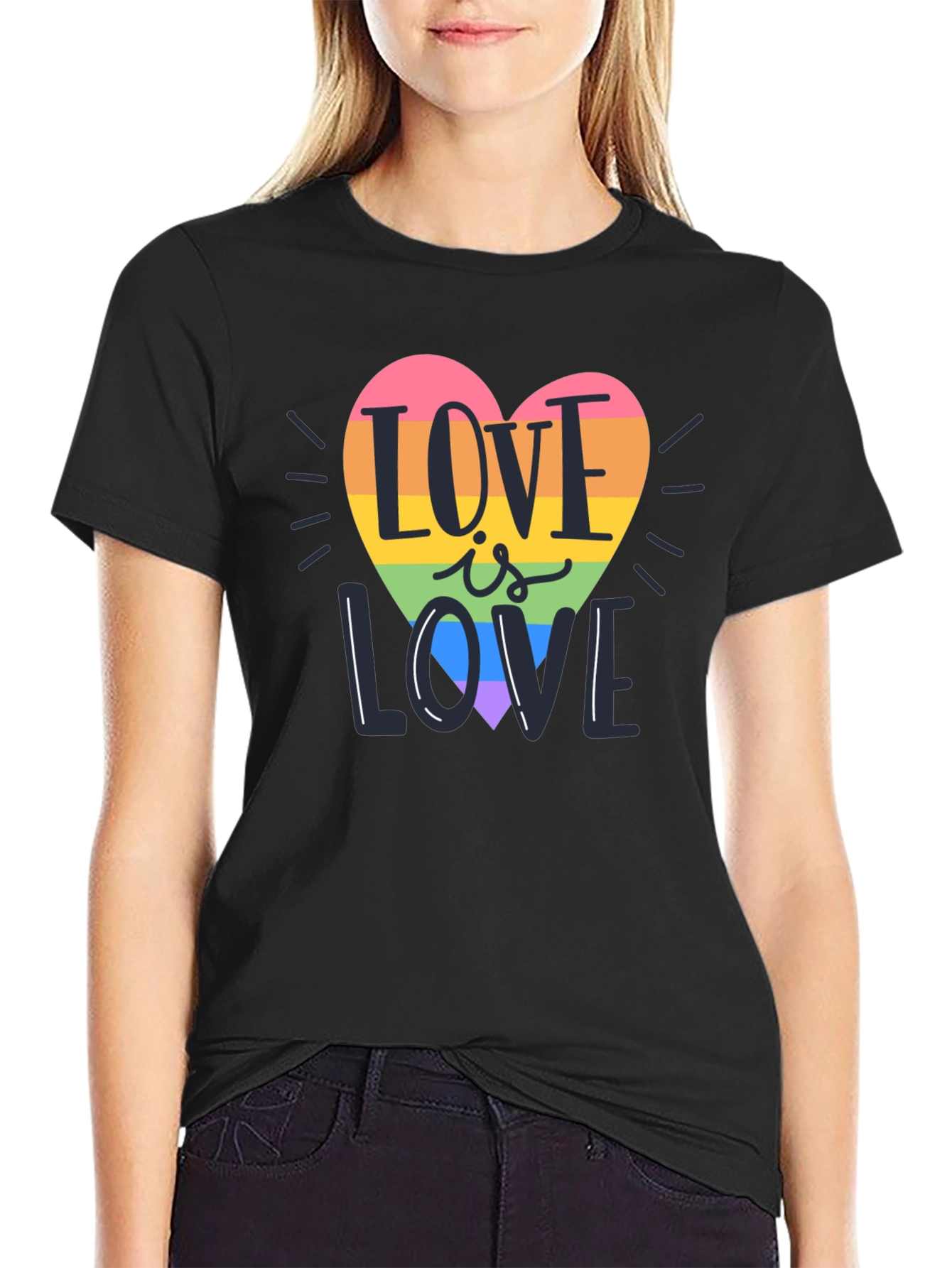 Love is Love Rainbow Heart T-Shirt