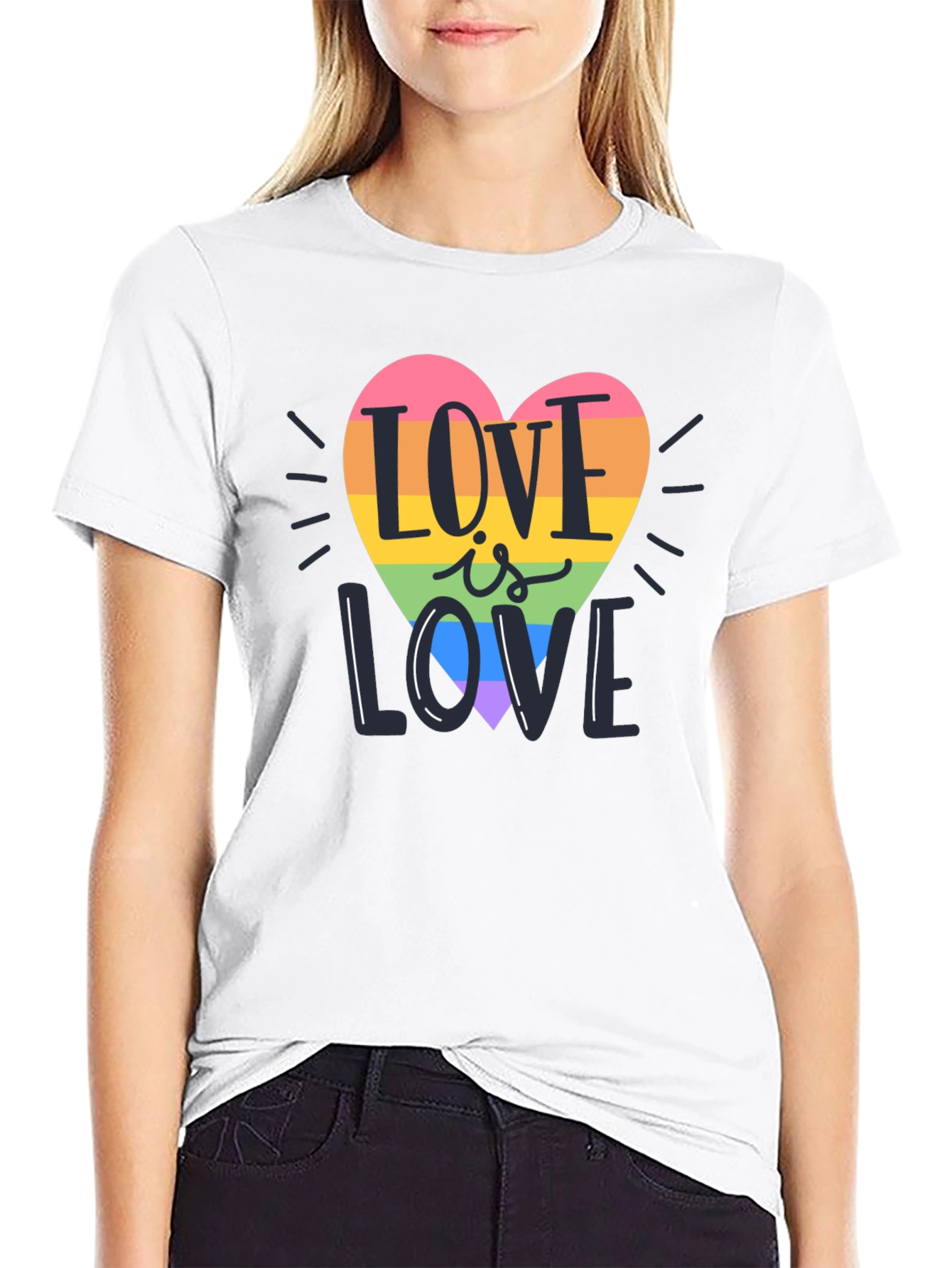 Love is Love Rainbow Heart T-Shirt
