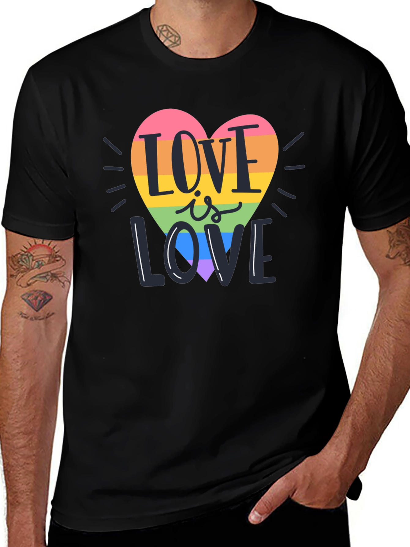 Love is Love Rainbow Heart T-Shirt