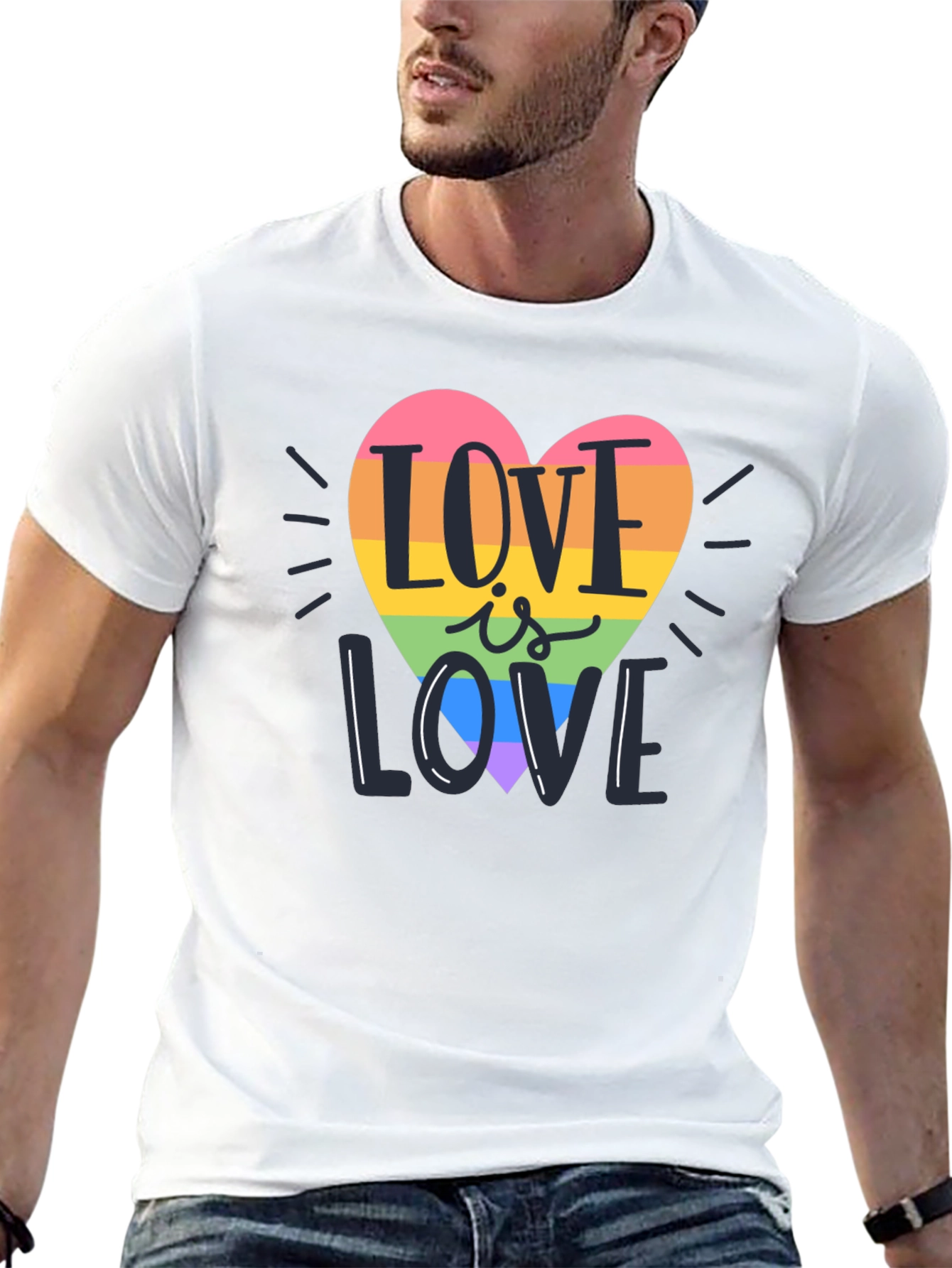 Love is Love Rainbow Heart T-Shirt