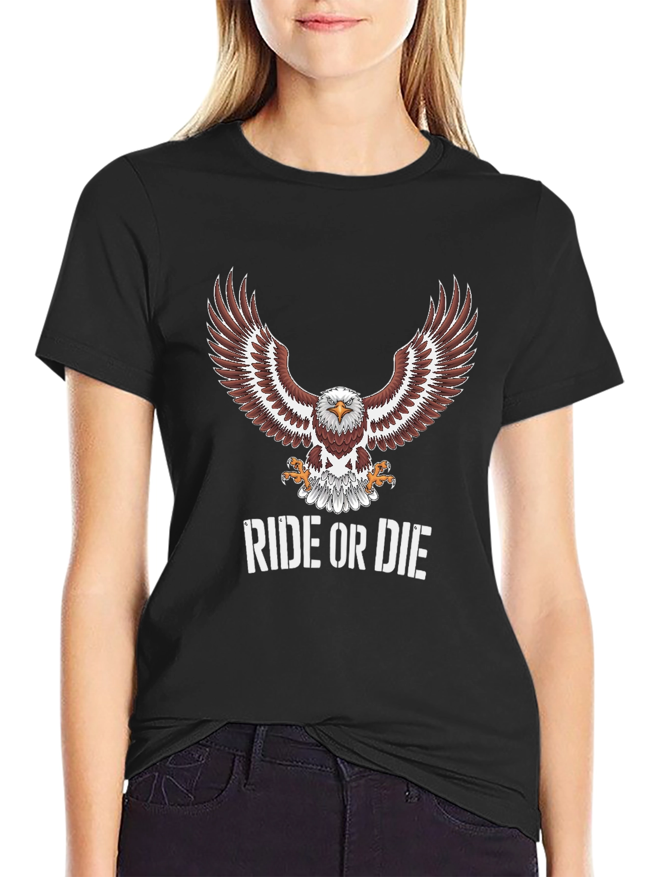 Ride or Die Eagle Graphic T-Shirt - Mens