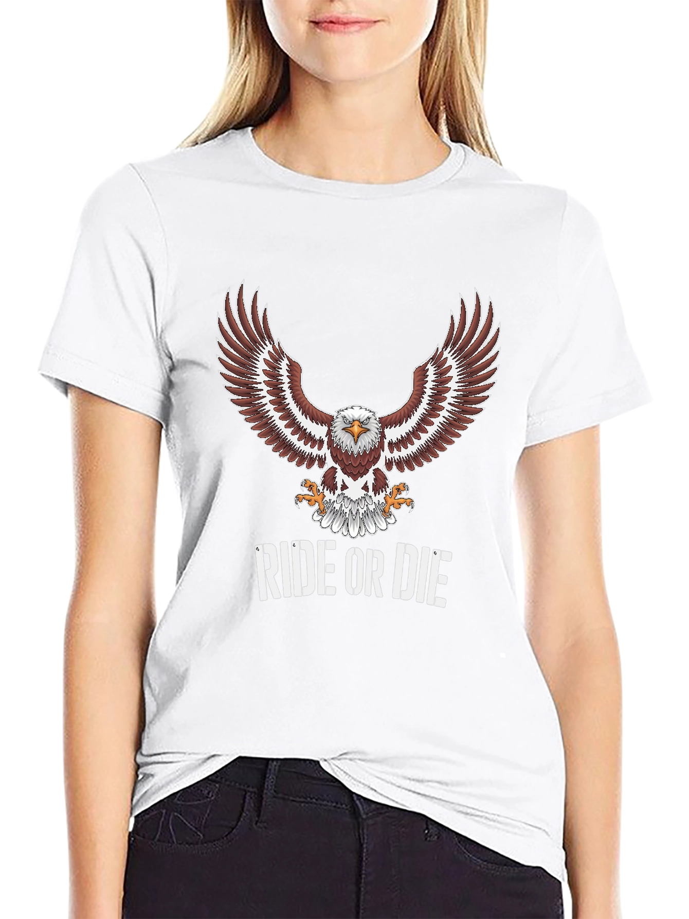 Ride or Die Eagle Graphic T-Shirt - Mens
