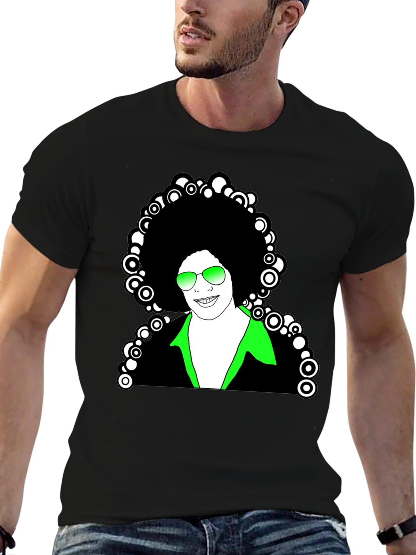 Retro Afro Man Graphic Tee