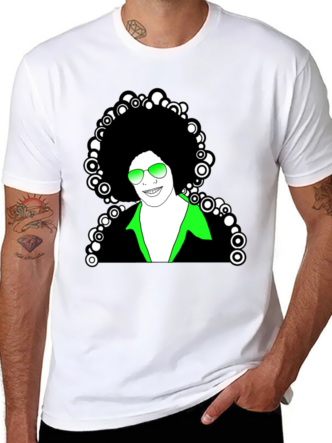 Retro Afro Man Graphic Tee