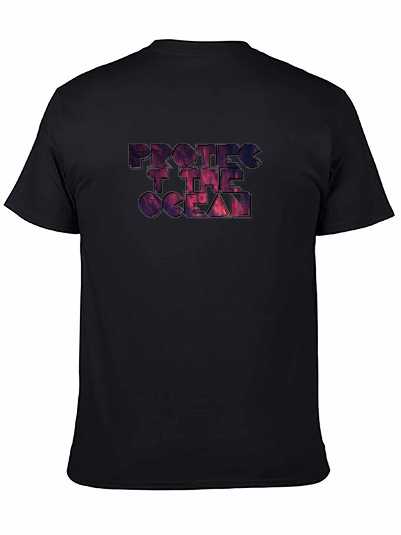 Protect the Ocean Black Graphic T-Shirt
