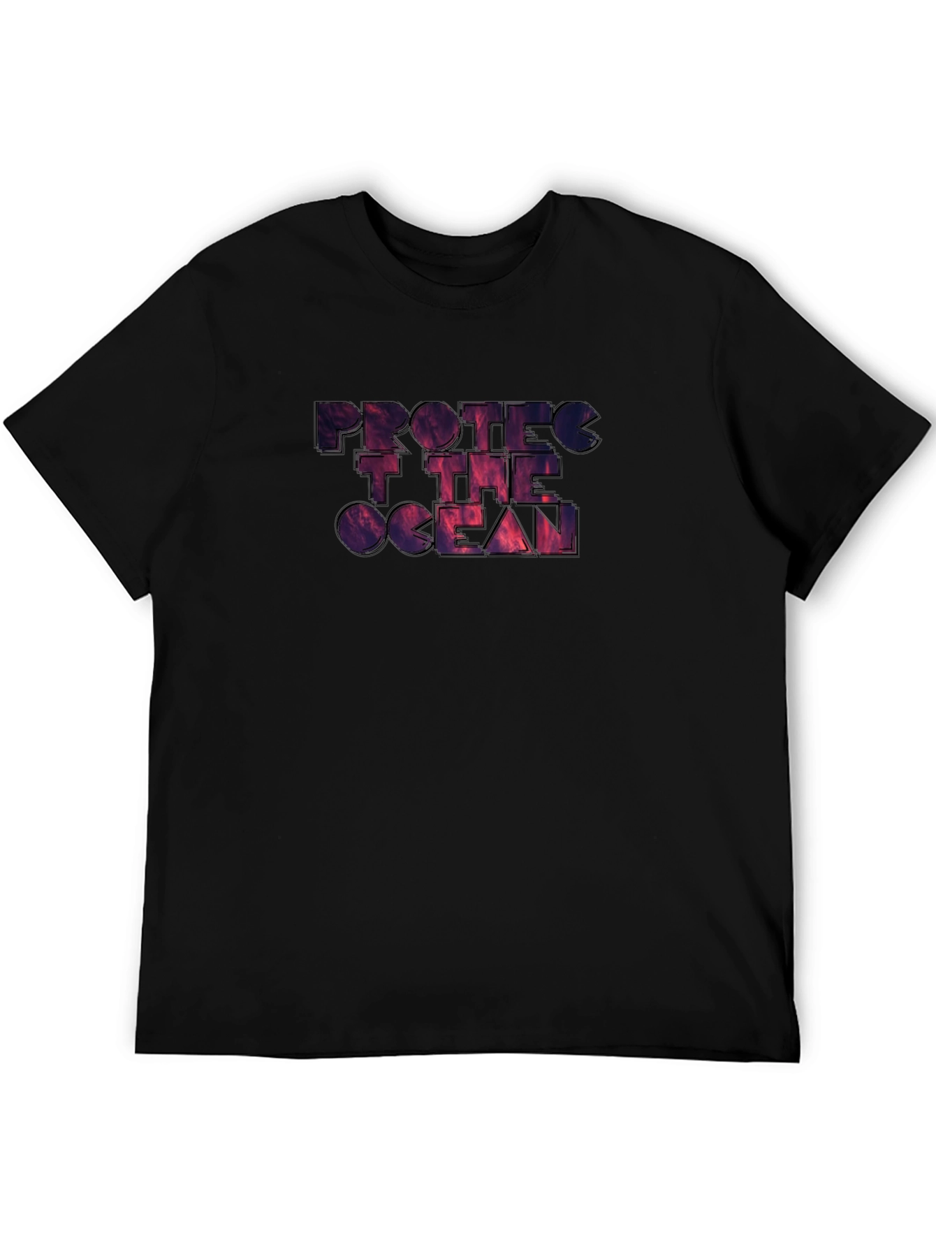 Protect the Ocean Black Graphic T-Shirt
