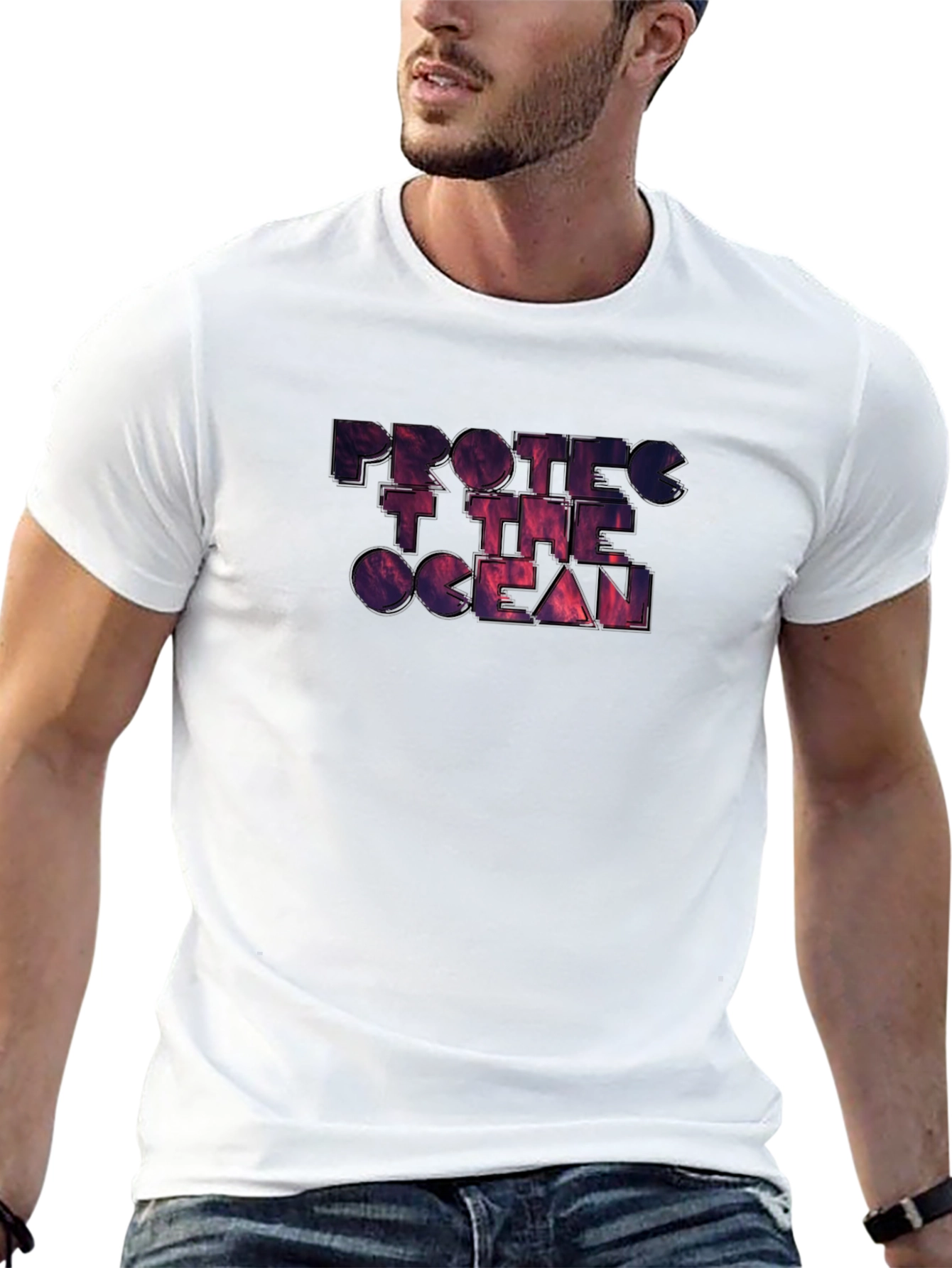 Protect the Ocean Black Graphic T-Shirt