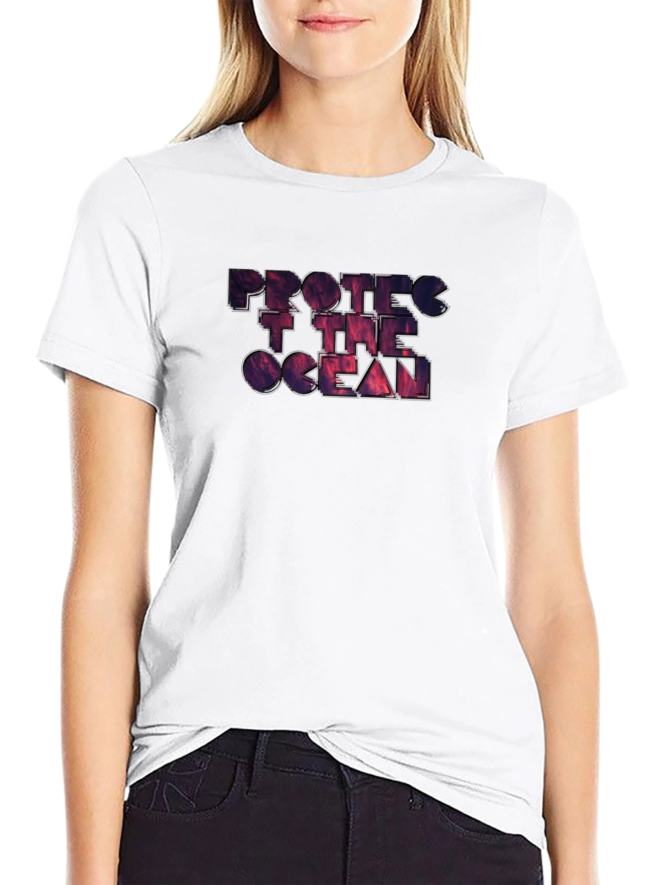 Protect the Ocean Black Graphic T-Shirt