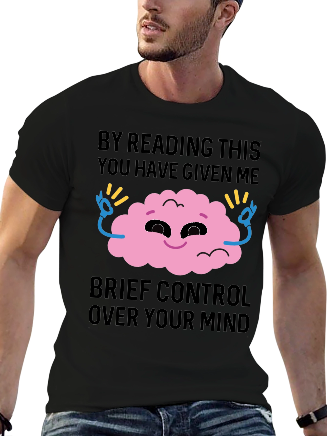 Mind Control Graphic Tee - Funny Novelty T-Shirt
