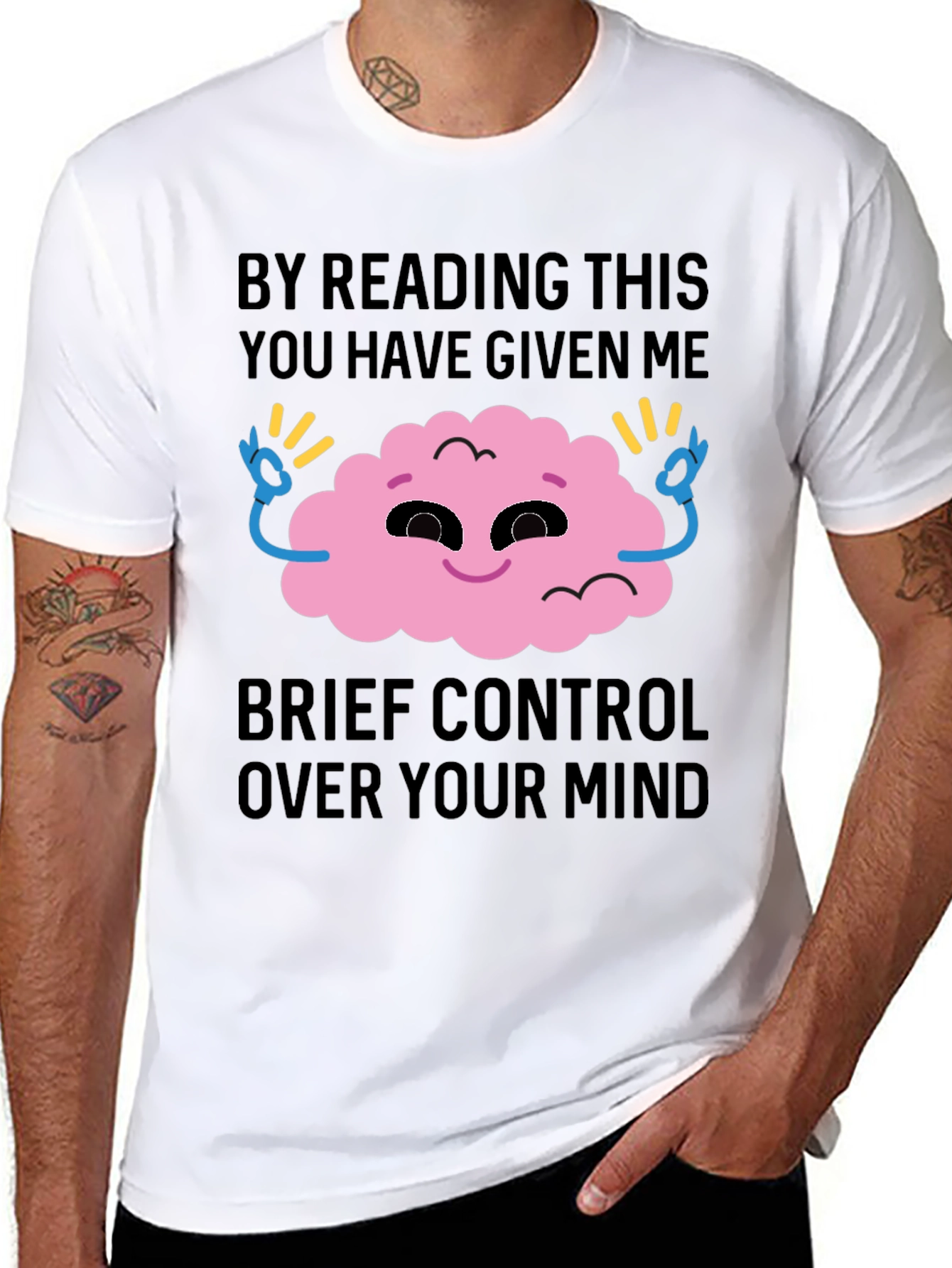 Mind Control Graphic Tee - Funny Novelty T-Shirt