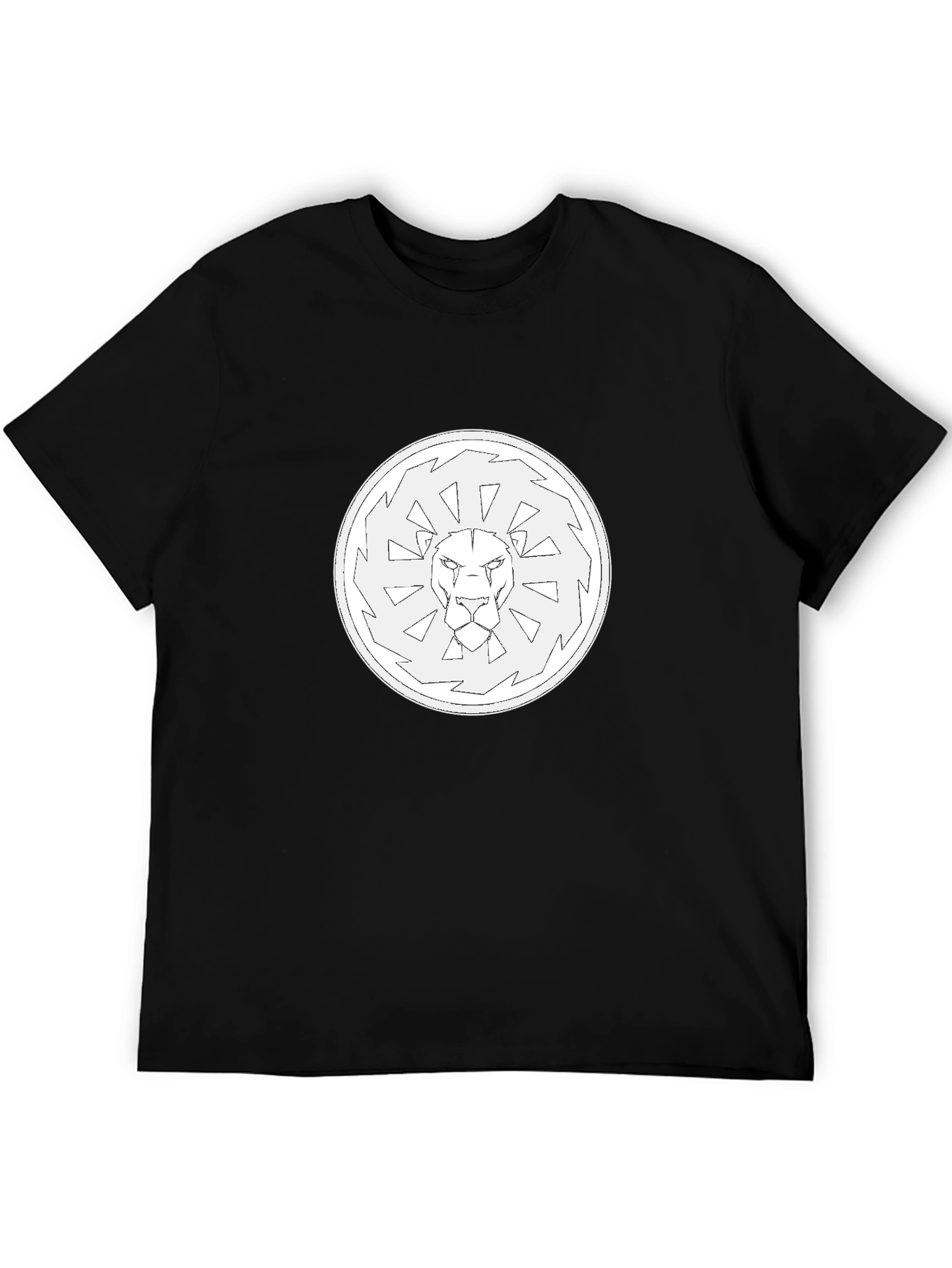 Lion Emblem Graphic Black T-Shirt