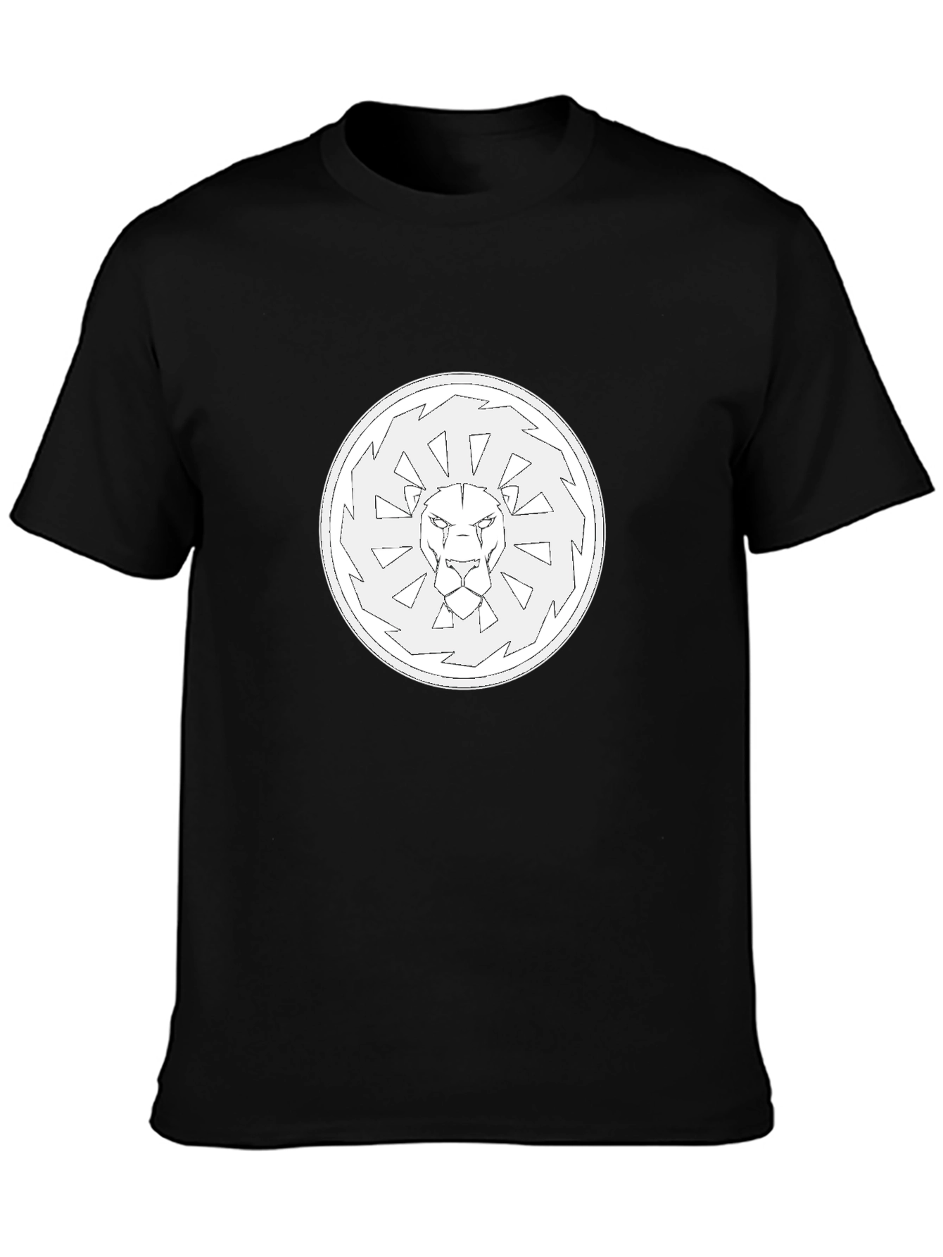Lion Emblem Graphic Black T-Shirt