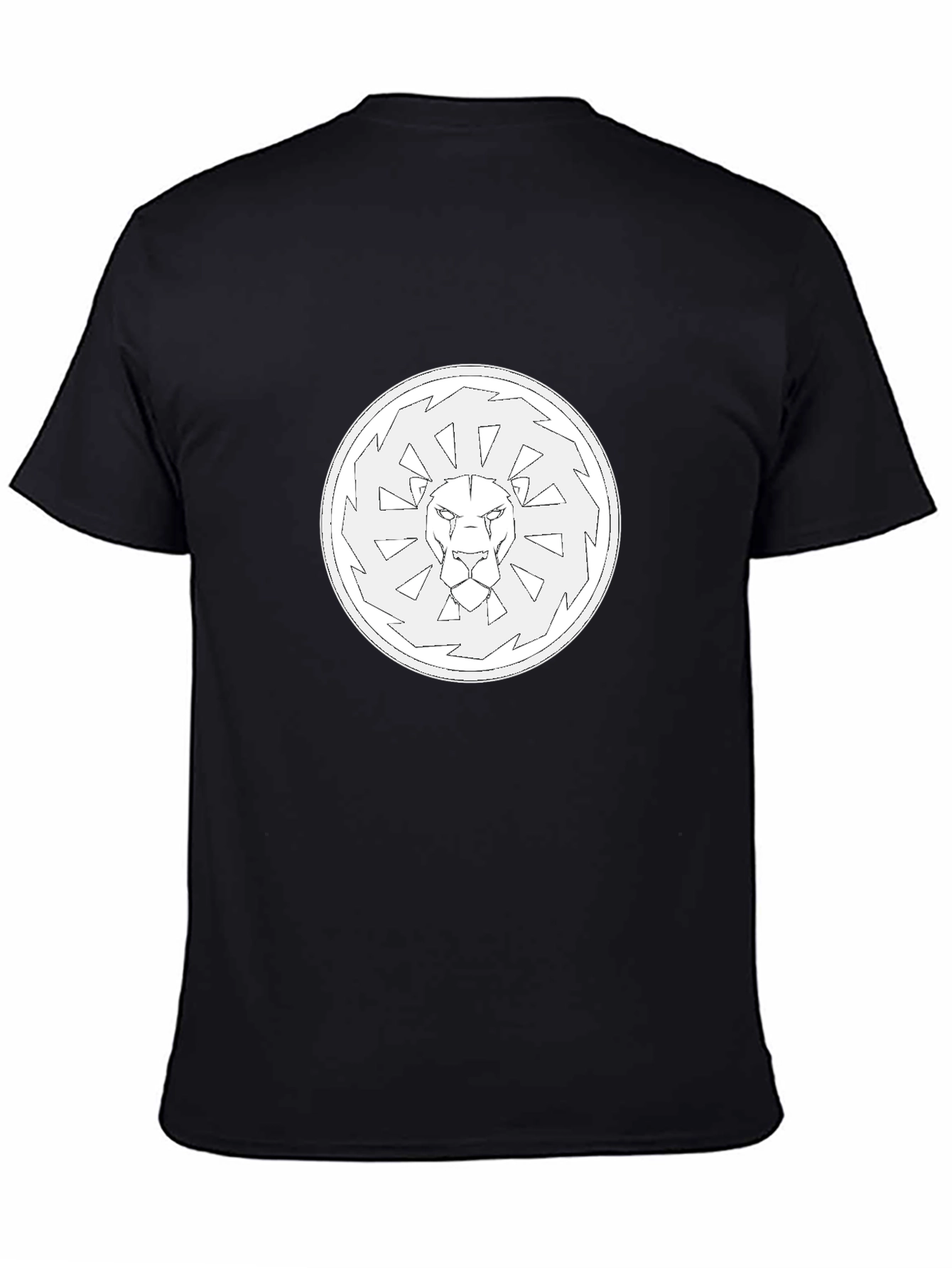 Lion Emblem Graphic Black T-Shirt