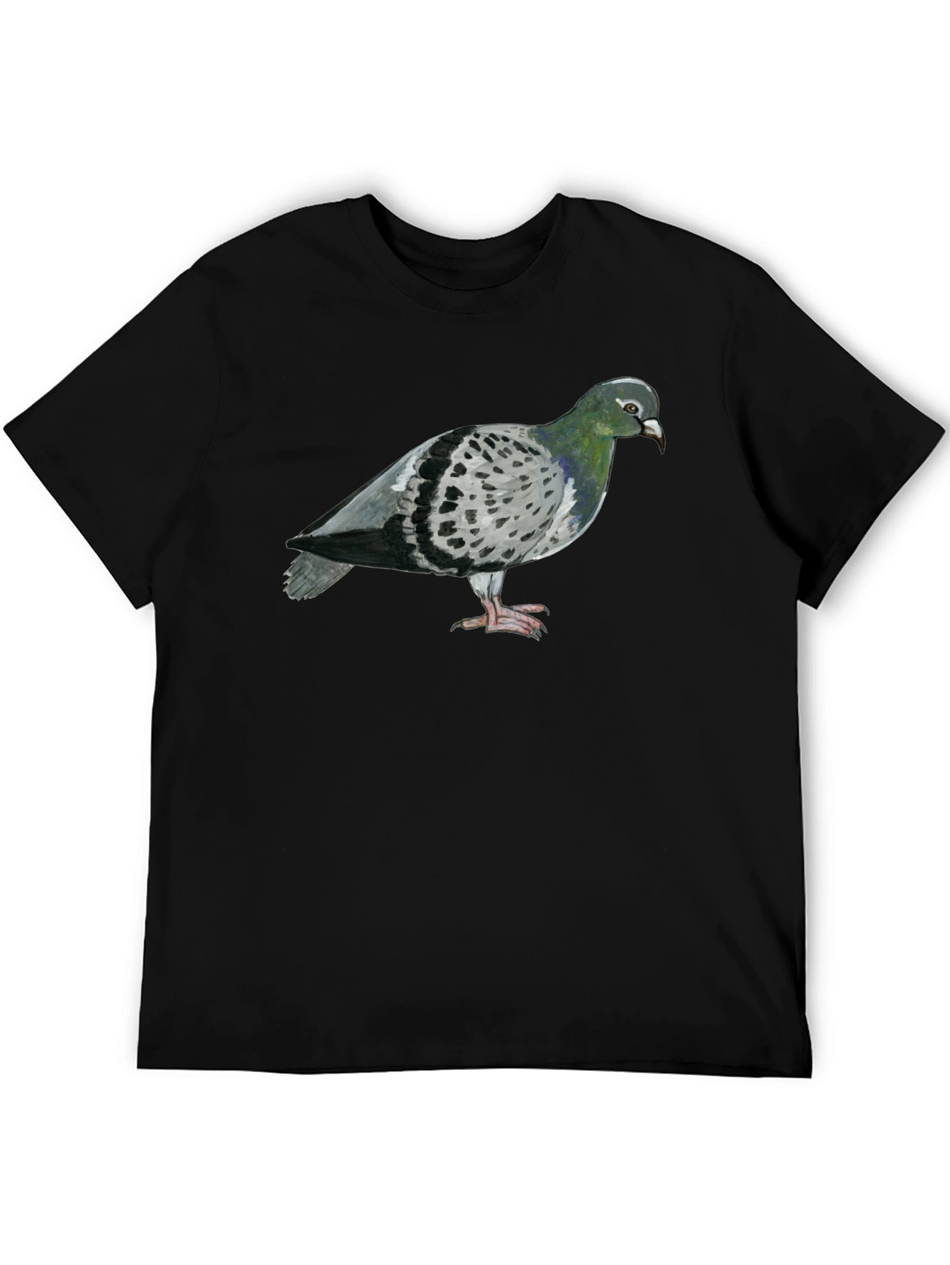 Pigeon Graphic T-Shirt - Mens Black Tee