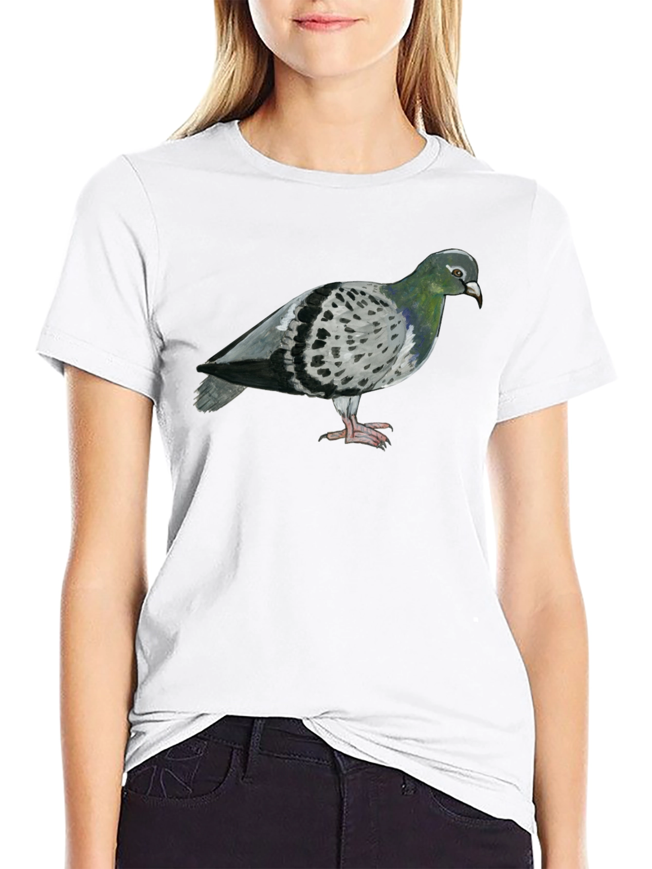 Pigeon Graphic T-Shirt - Mens Black Tee