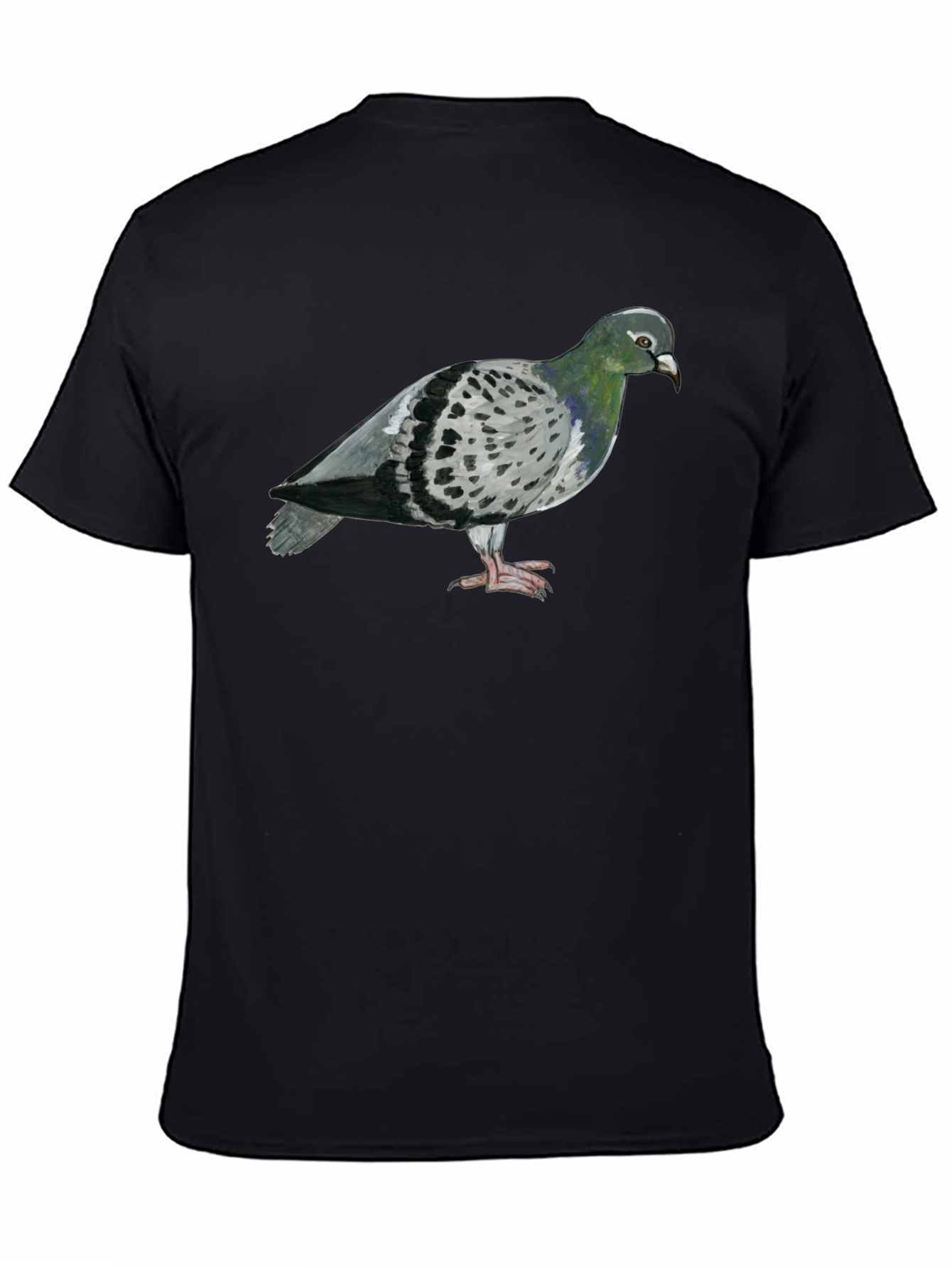 Pigeon Graphic T-Shirt - Mens Black Tee