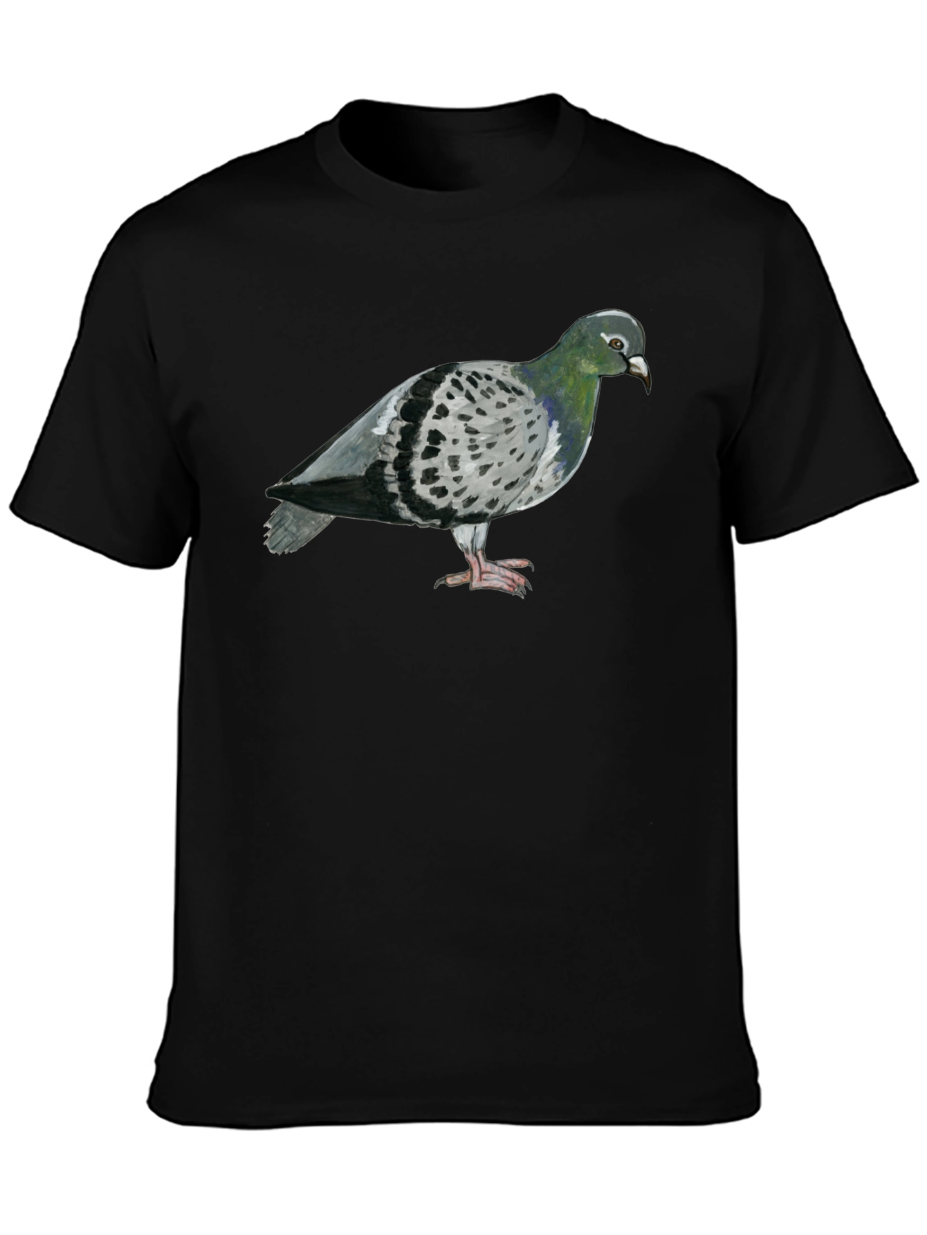 Pigeon Graphic T-Shirt - Mens Black Tee