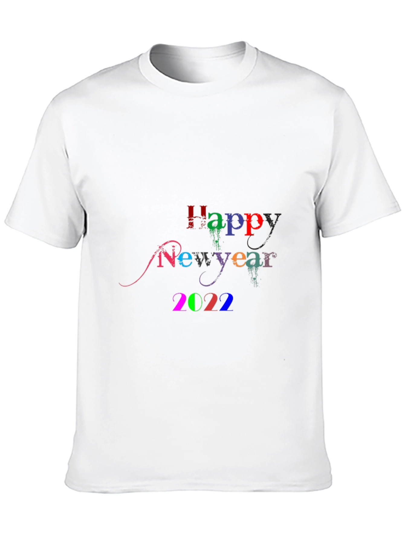 Happy New Year 2022 Black Tee Shirt
