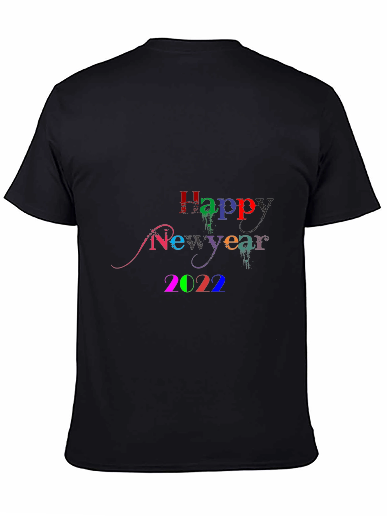 Happy New Year 2022 Black Tee Shirt