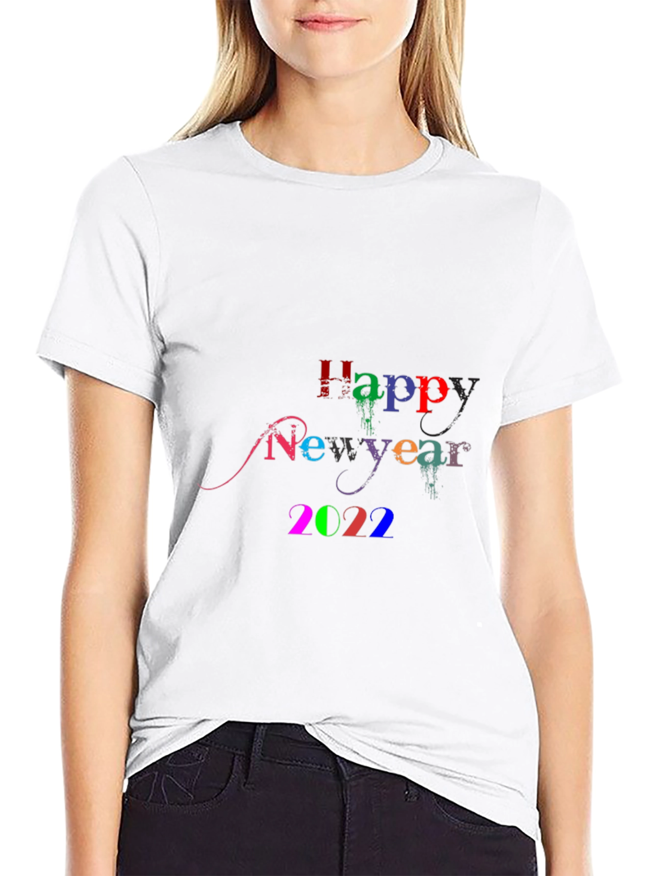 Happy New Year 2022 Black Tee Shirt