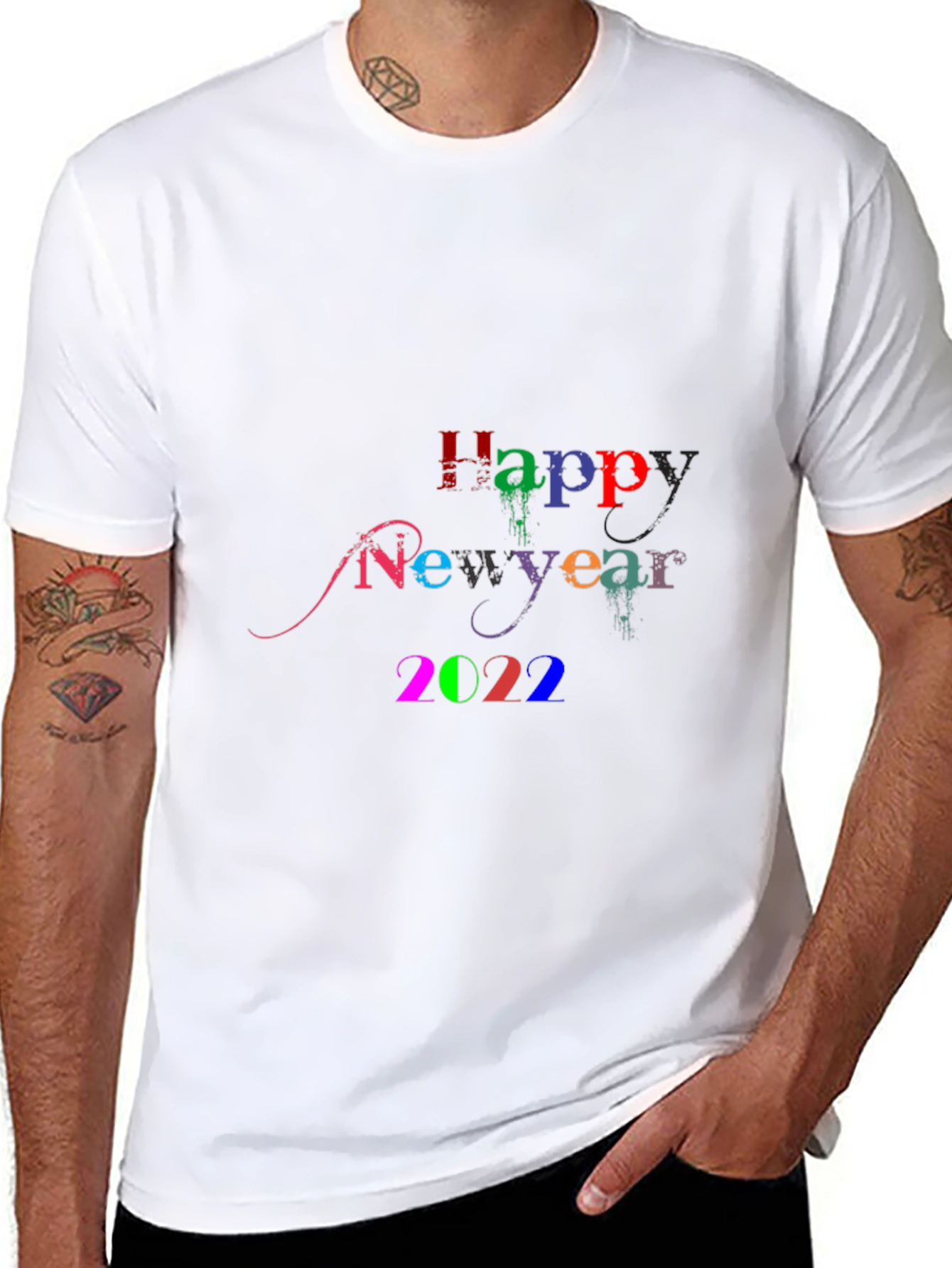 Happy New Year 2022 Black Tee Shirt