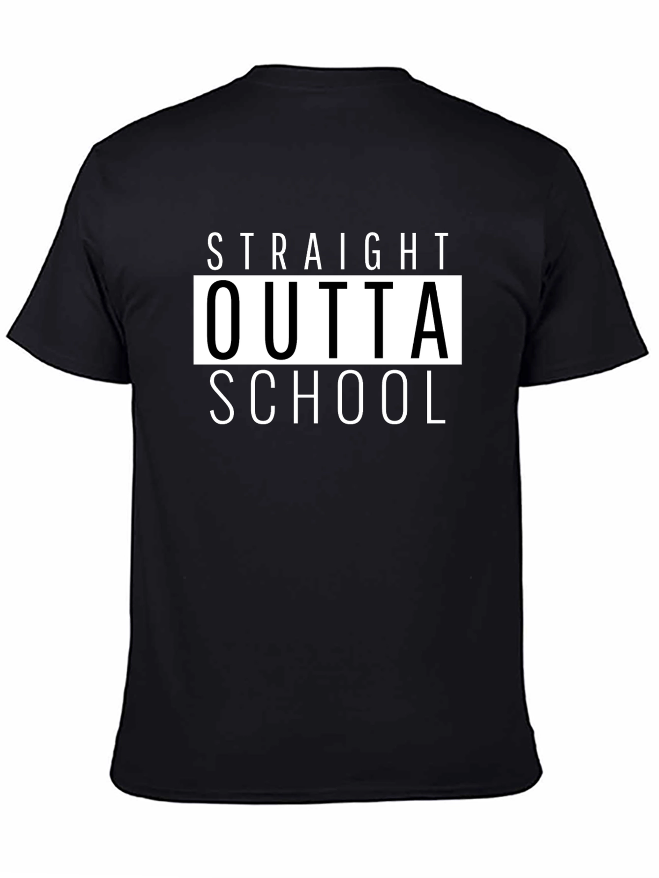 Straight Outta School Black Graphic Tee
