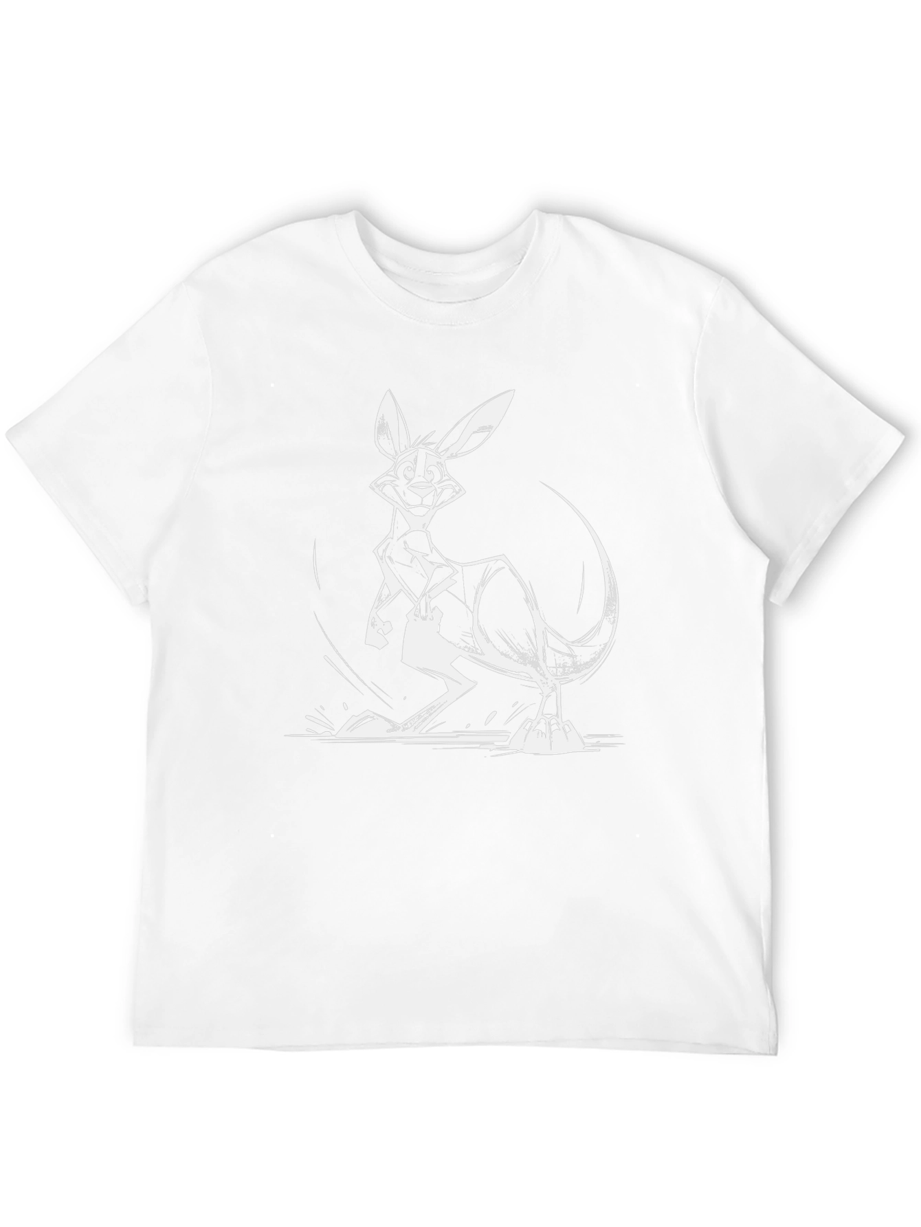 Cool Kangaroo Graphic T-Shirt - Black Cotton Blend