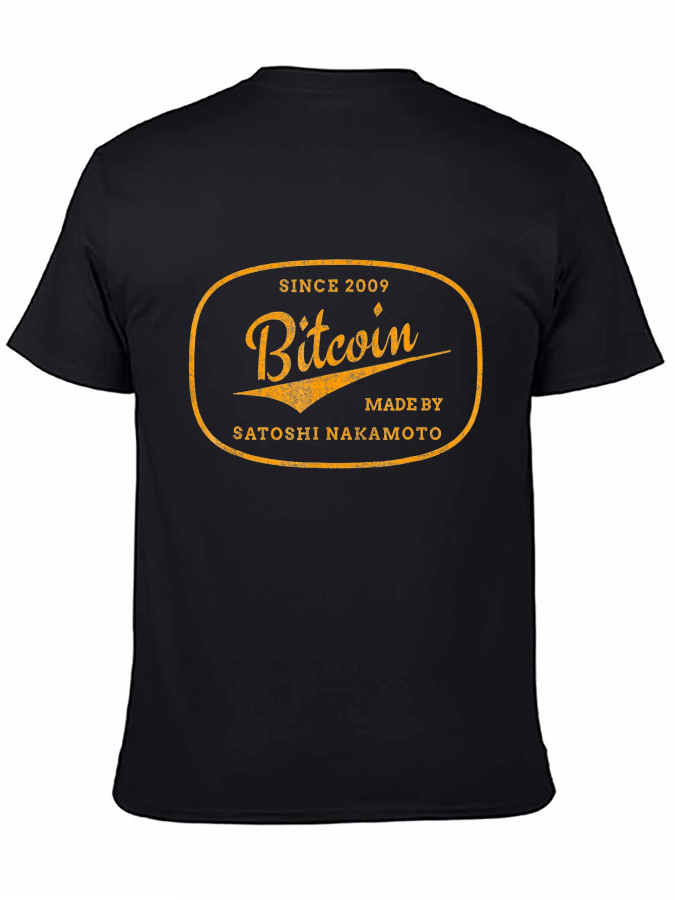 Bitcoin Satoshi Nakamoto Since 2009 Black T-Shirt