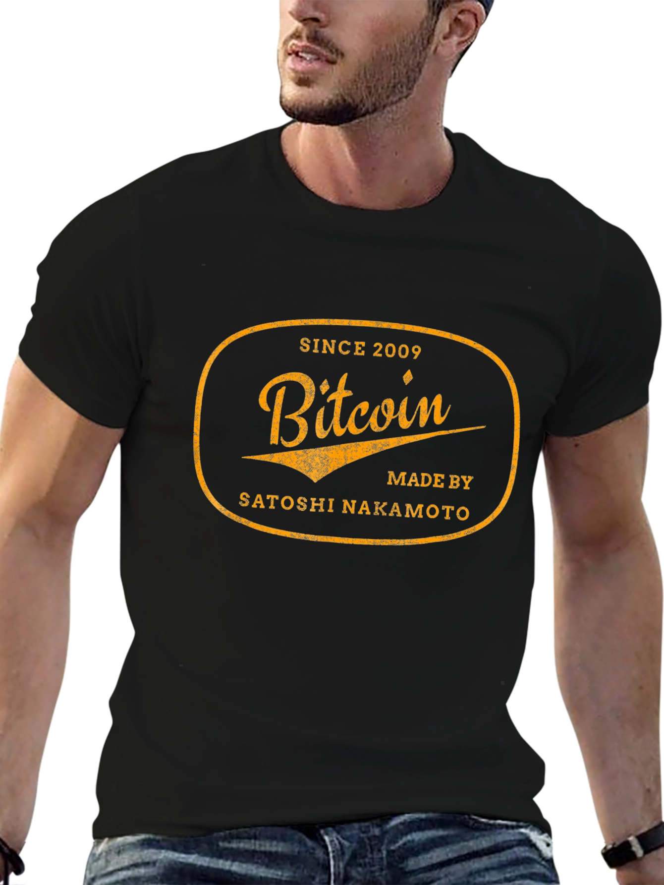 Bitcoin Satoshi Nakamoto Since 2009 Black T-Shirt