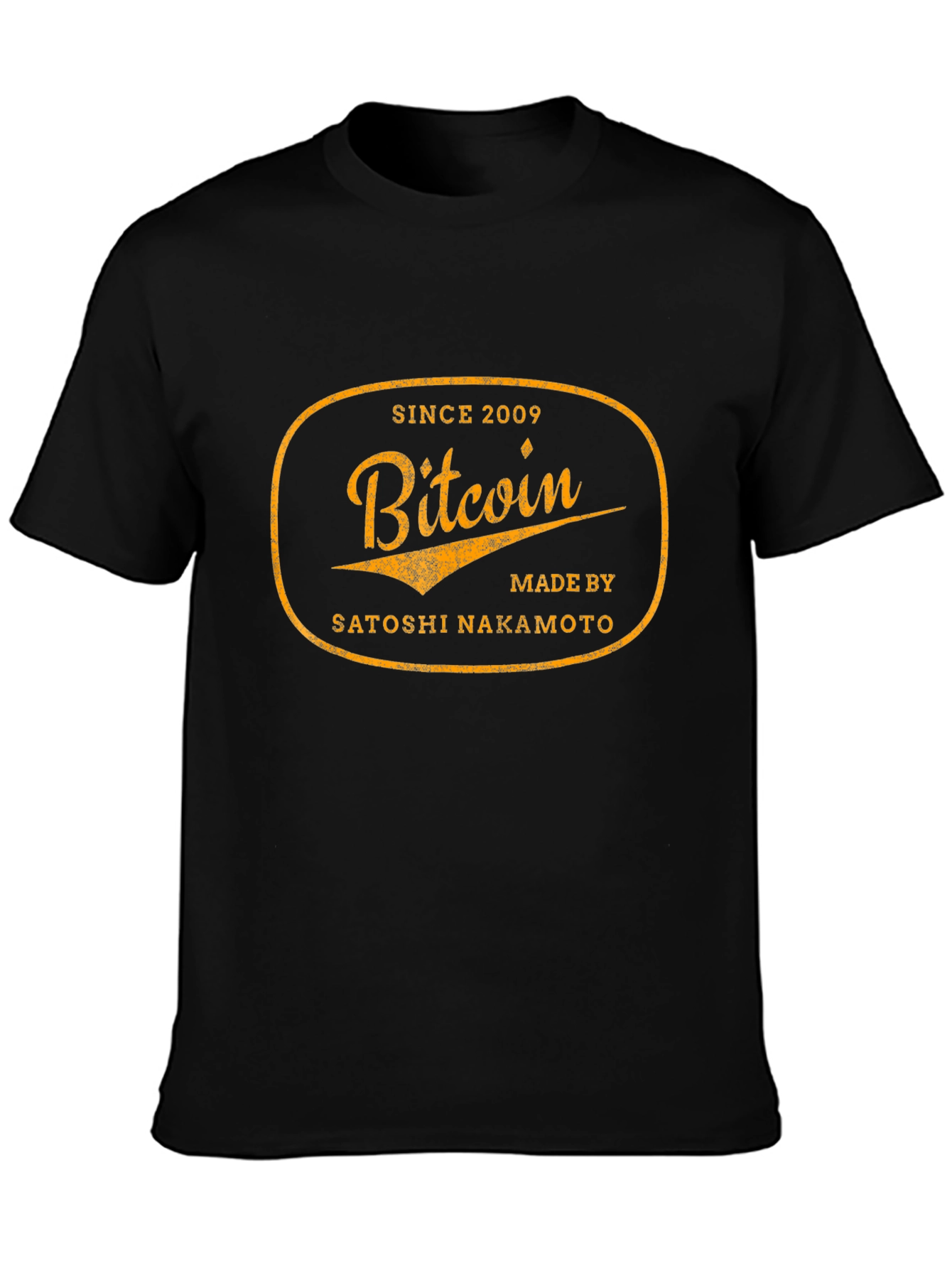 Bitcoin Satoshi Nakamoto Since 2009 Black T-Shirt