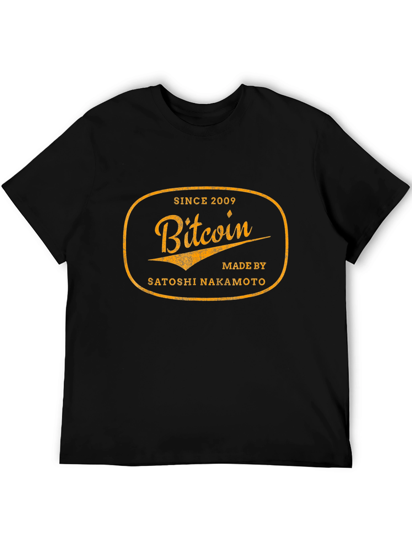 Bitcoin Satoshi Nakamoto Since 2009 Black T-Shirt