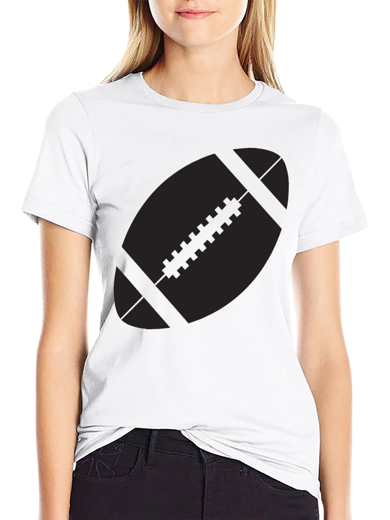 Football Graphic Black T-Shirt