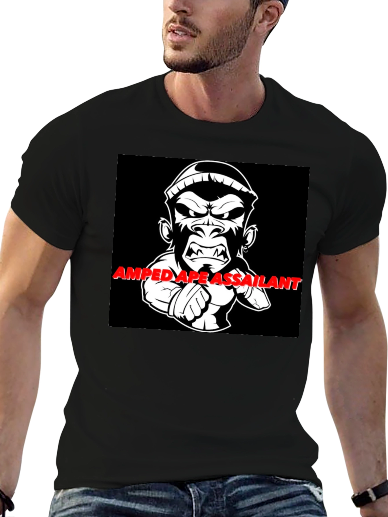 Amped Ape Graphic T-Shirt - Black