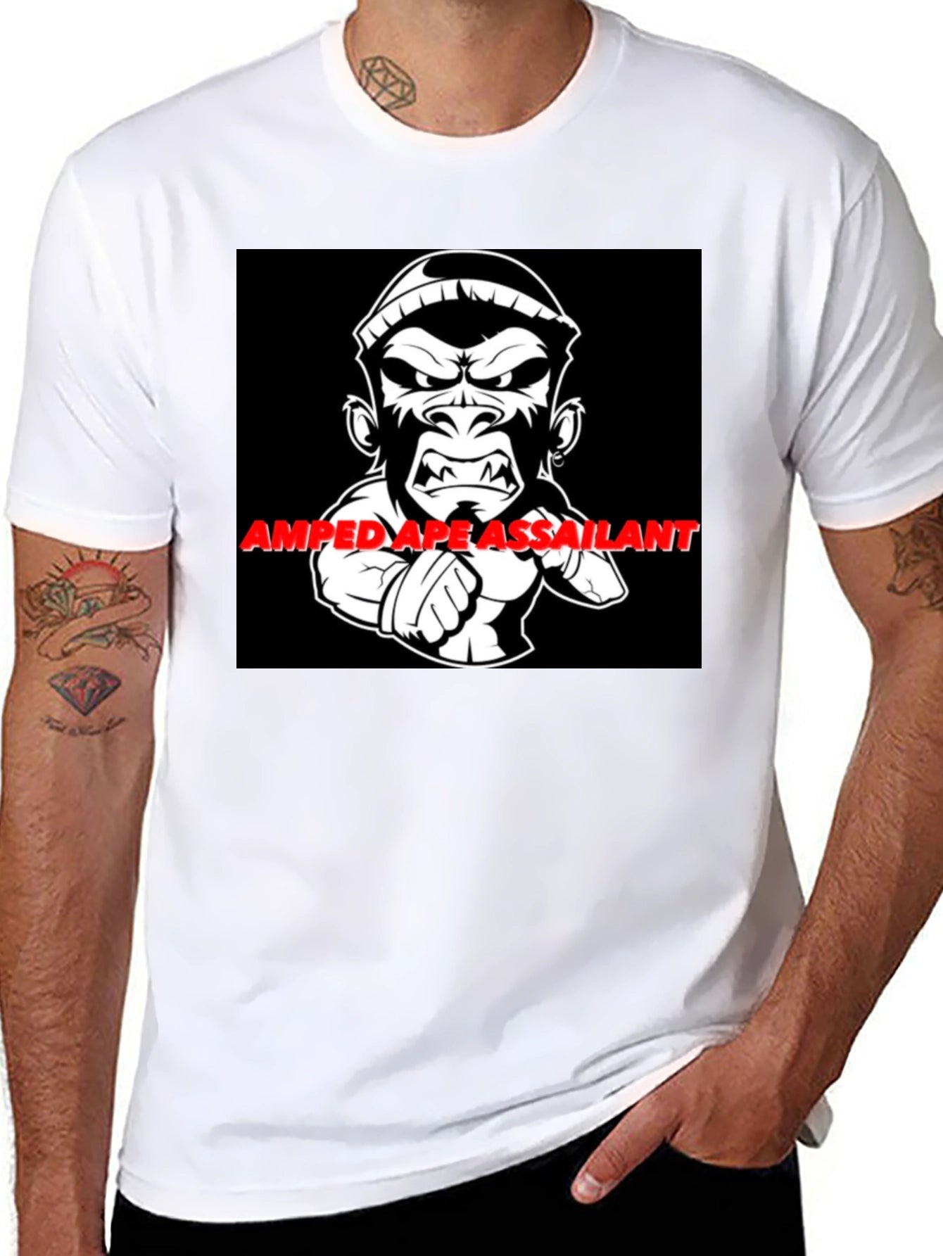 Amped Ape Graphic T-Shirt - Black